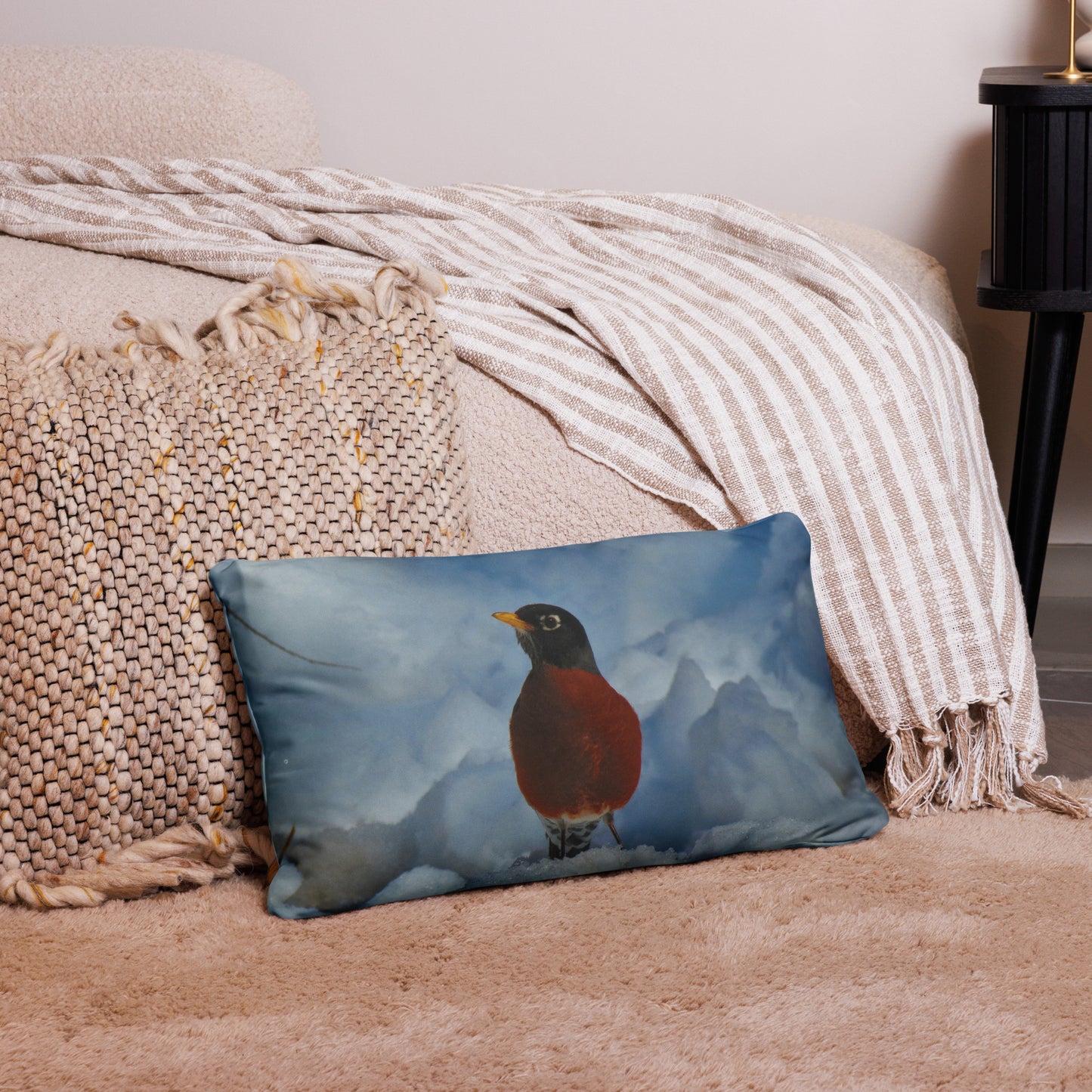 Oreiller basique - Winter Robin