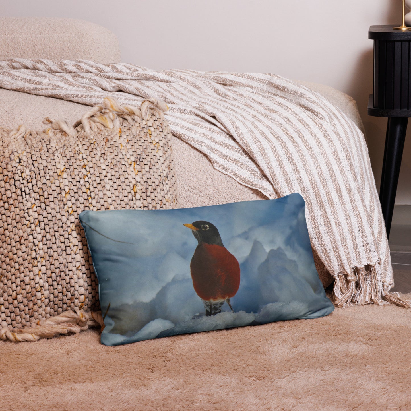 Oreiller basique - Winter Robin