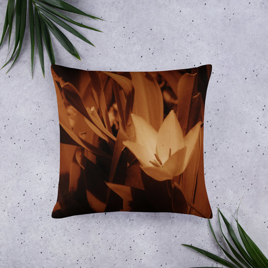 Basic Pillow - Sepia Opened Tulip