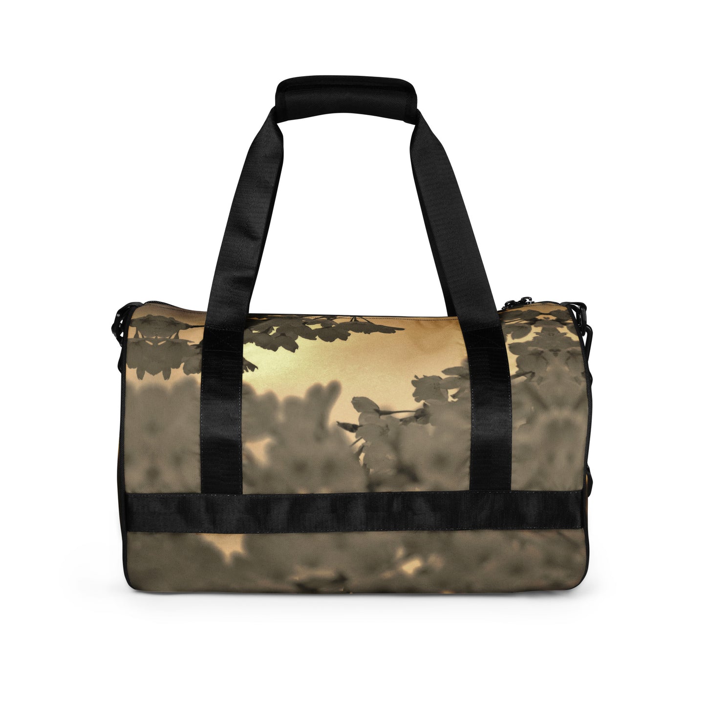 All-over print gym bag - Sepia Cherry Blossoms