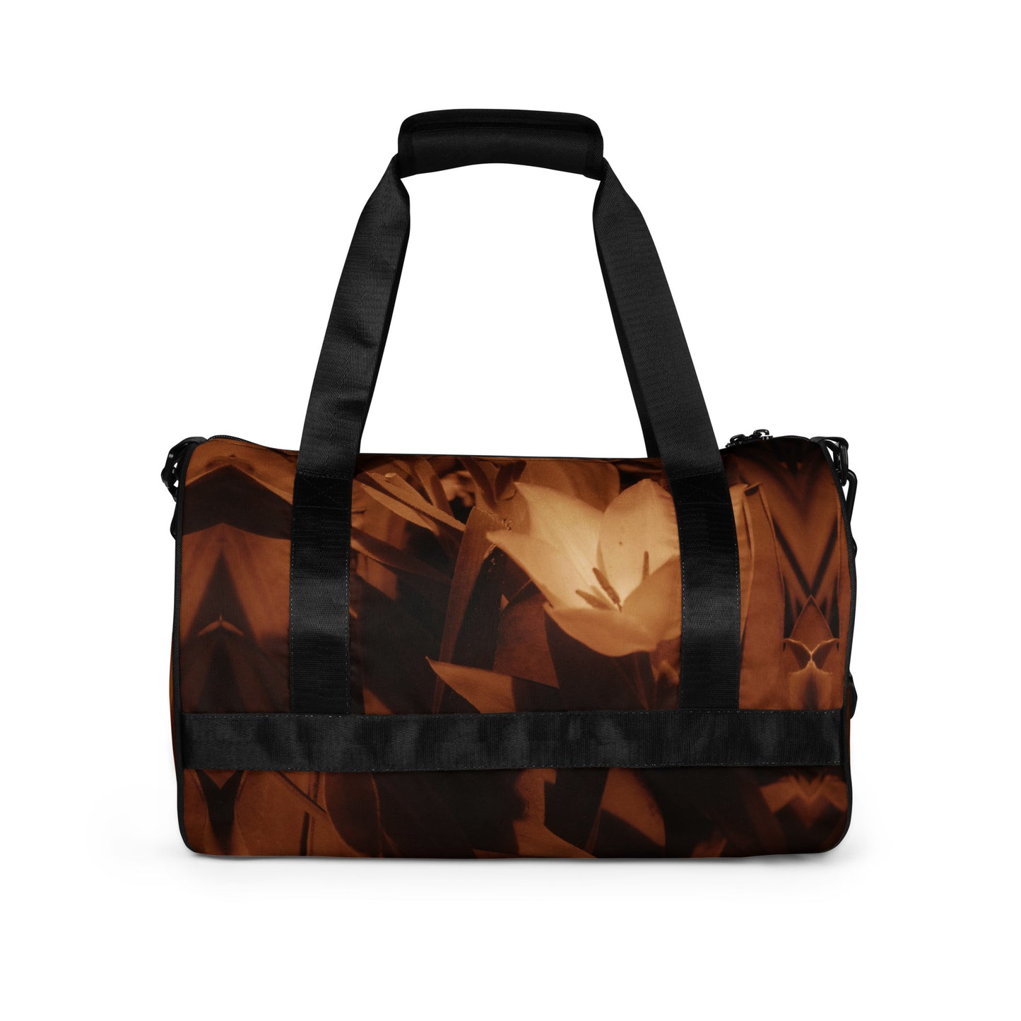 All-over print gym bag - Sepia Opened Tulip