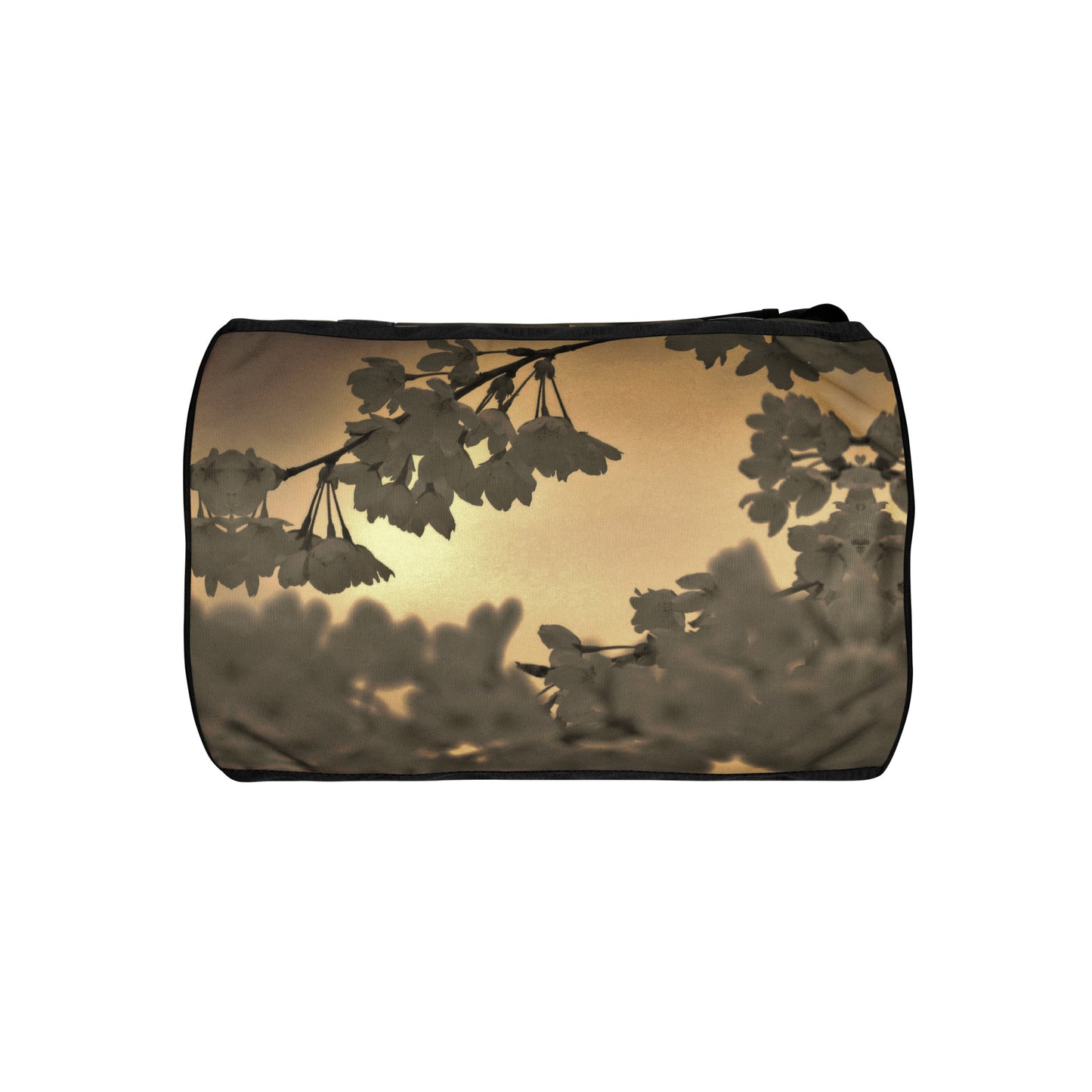 All-over print gym bag - Sepia Cherry Blossoms
