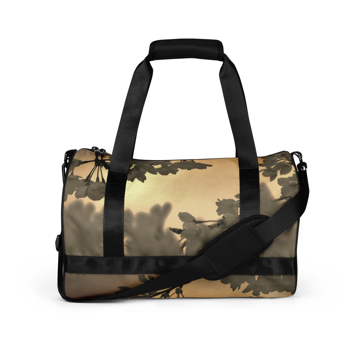 All-over print gym bag - Sepia Cherry Blossoms