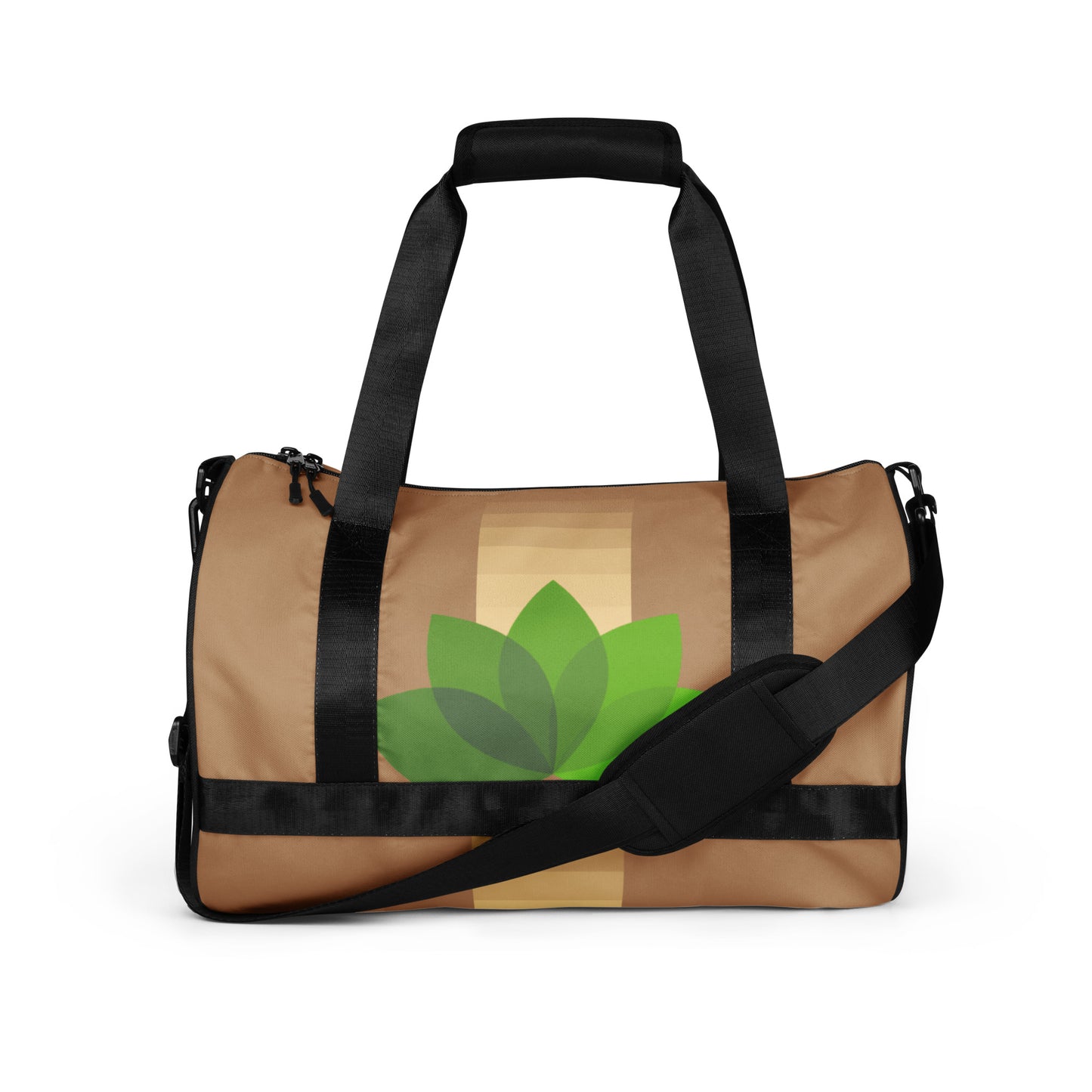 All-over print gym bag - Behind Dee Camera® logo (background)