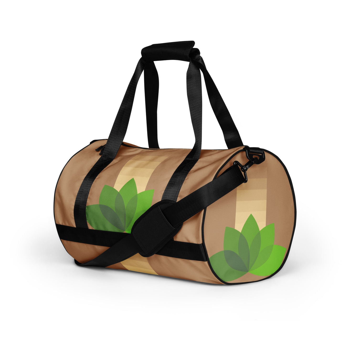 All-over print gym bag - Behind Dee Camera® logo (background)