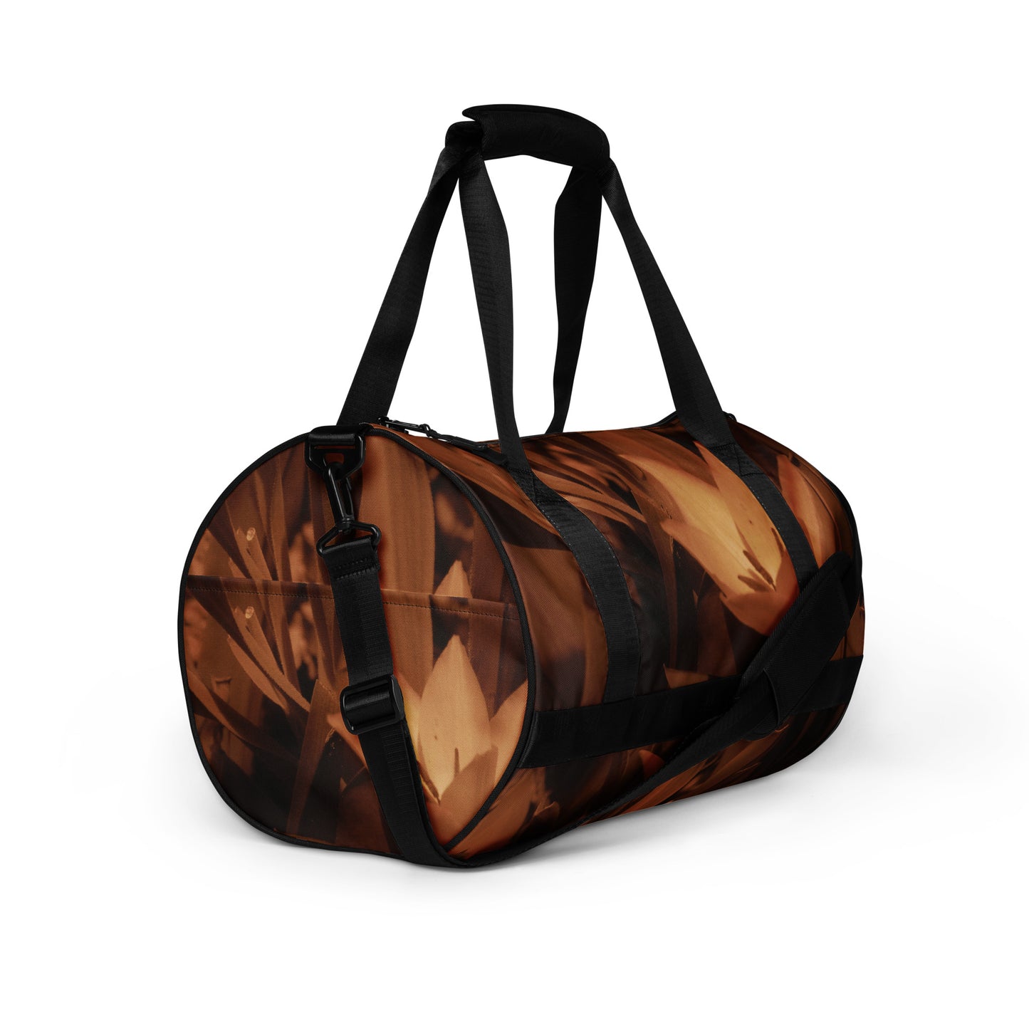 All-over print gym bag - Sepia Opened Tulip
