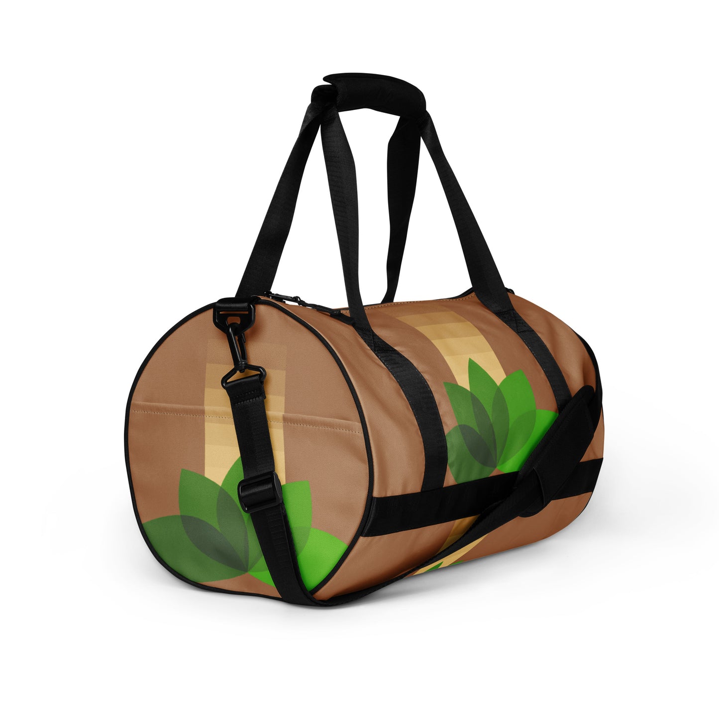 All-over print gym bag - Behind Dee Camera® logo (background)