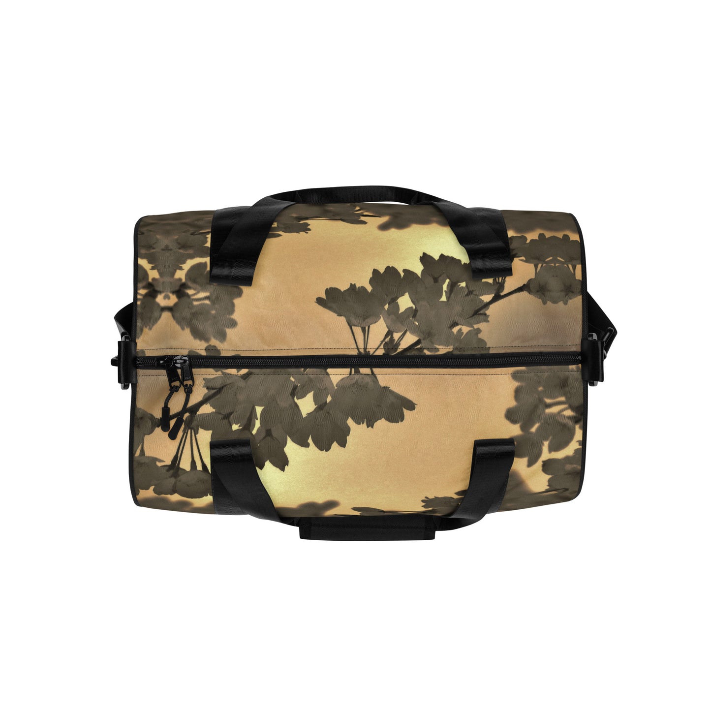 All-over print gym bag - Sepia Cherry Blossoms