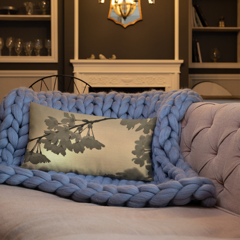 Premium Pillow - Sepia Cherry Blossoms