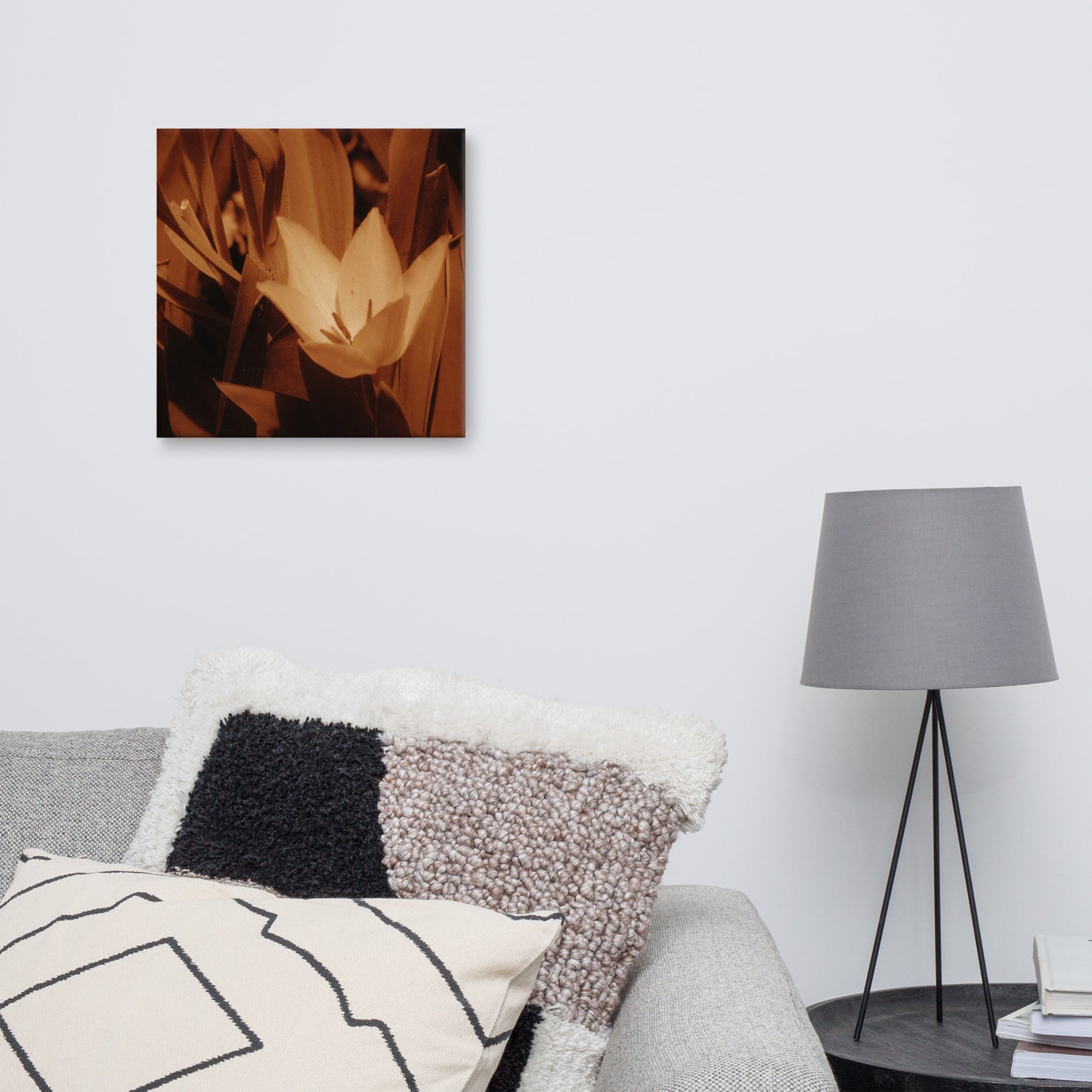 Canvas - Sepia Opened Tulip