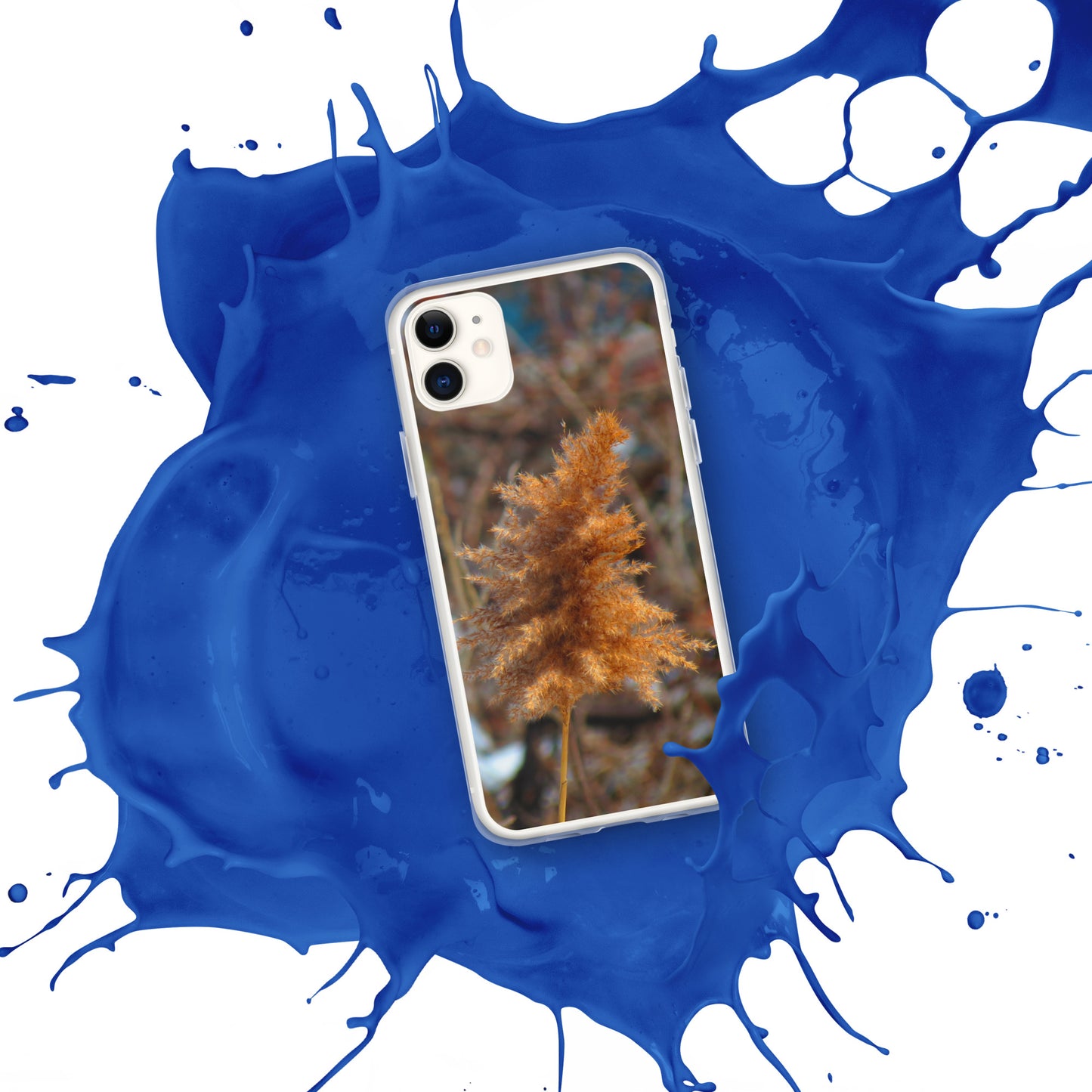 Coque transparente pour iPhone® - Feuillage d'hiver