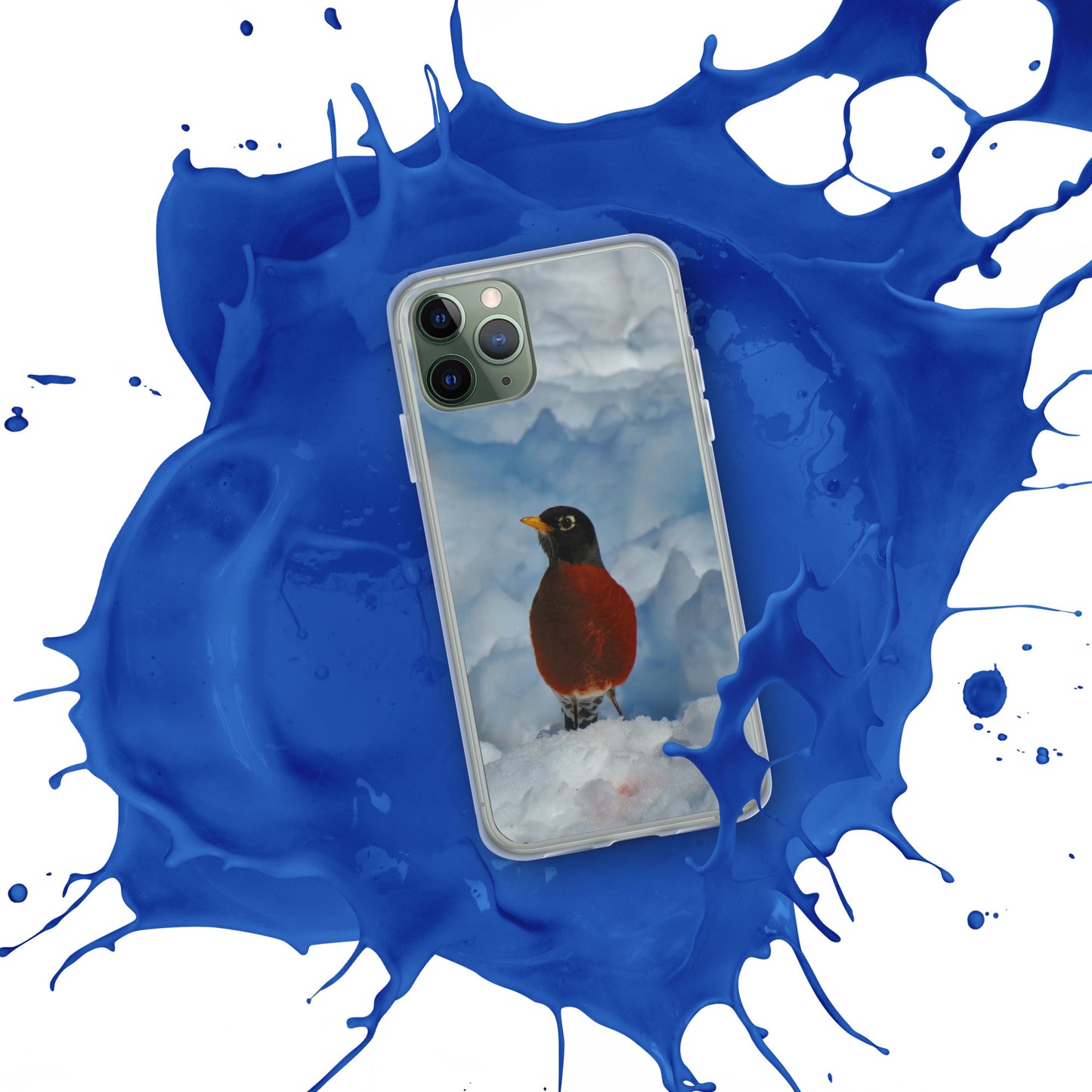 Coque transparente pour iPhone® - Winter Robin