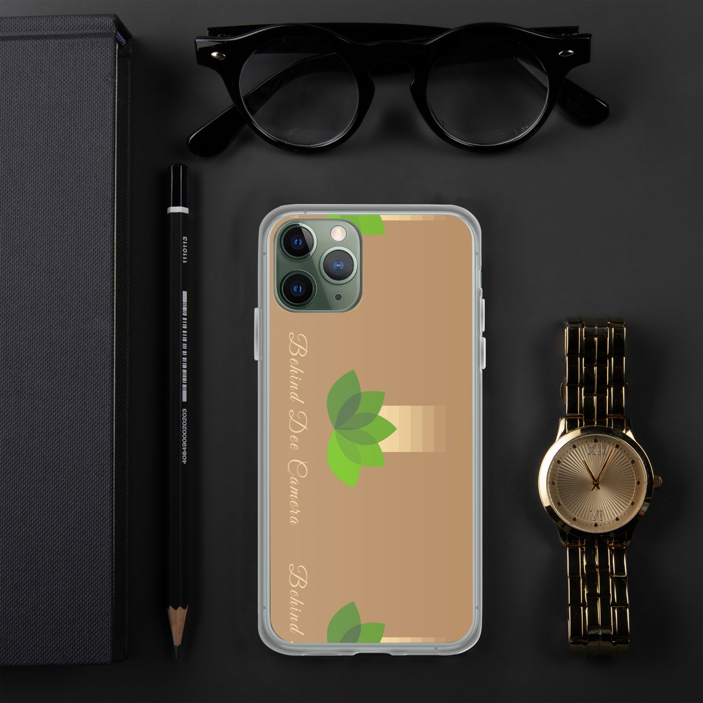 Clear Case for iPhone® - Behind Dee Camera® logo (background)