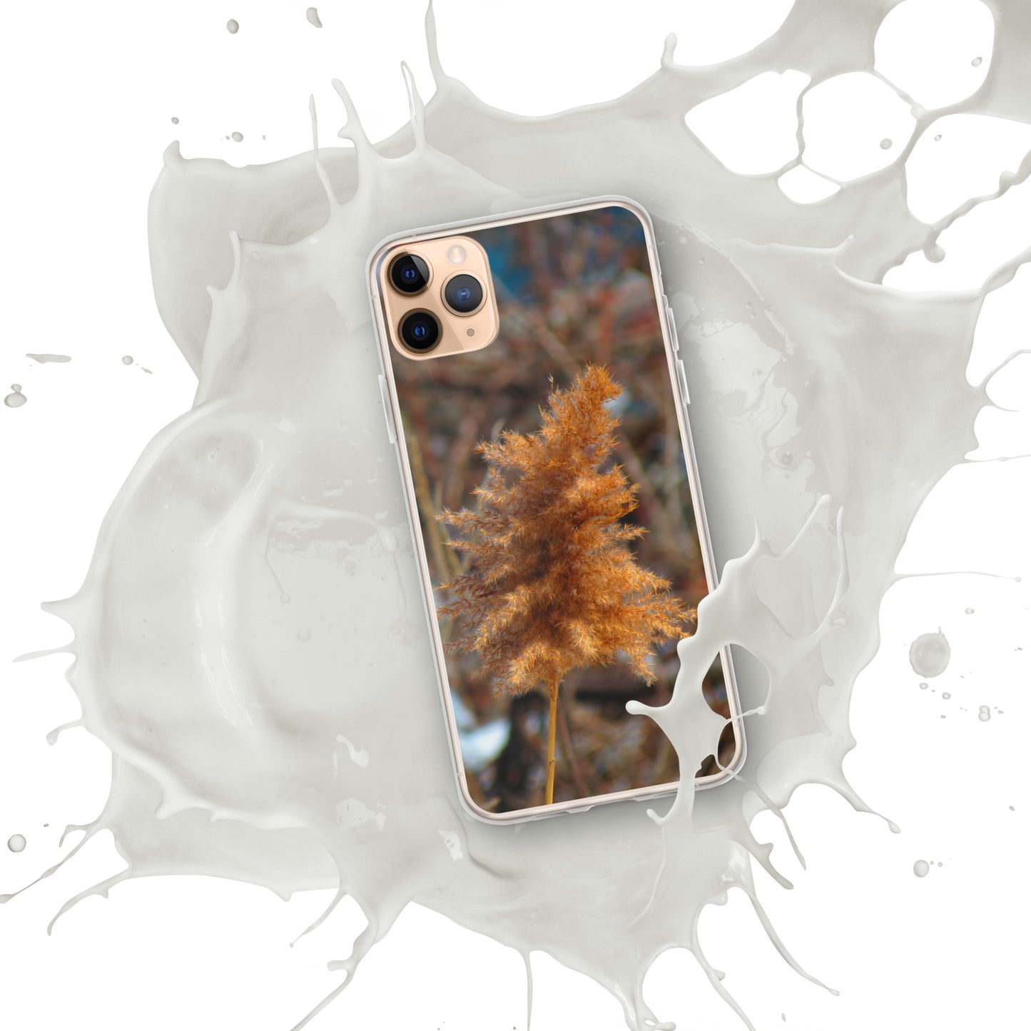 Coque transparente pour iPhone® - Feuillage d'hiver