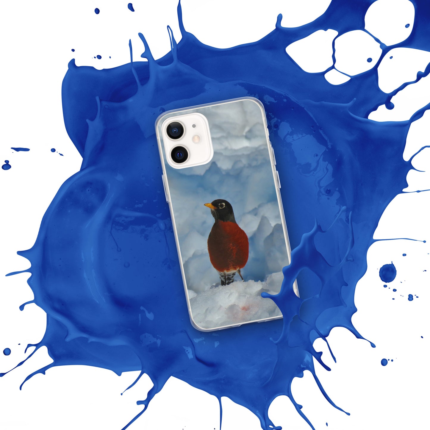 Coque transparente pour iPhone® - Winter Robin