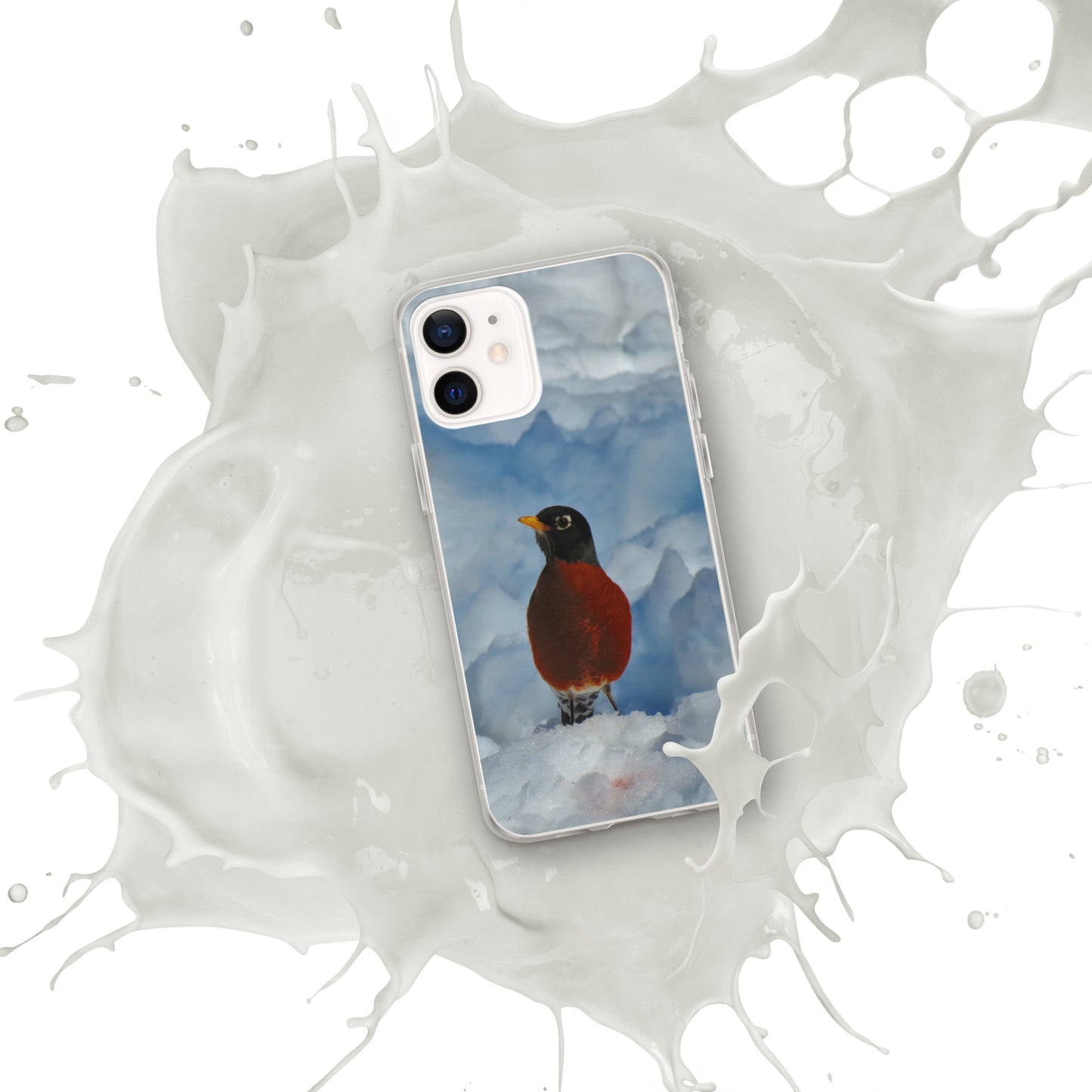 Coque transparente pour iPhone® - Winter Robin