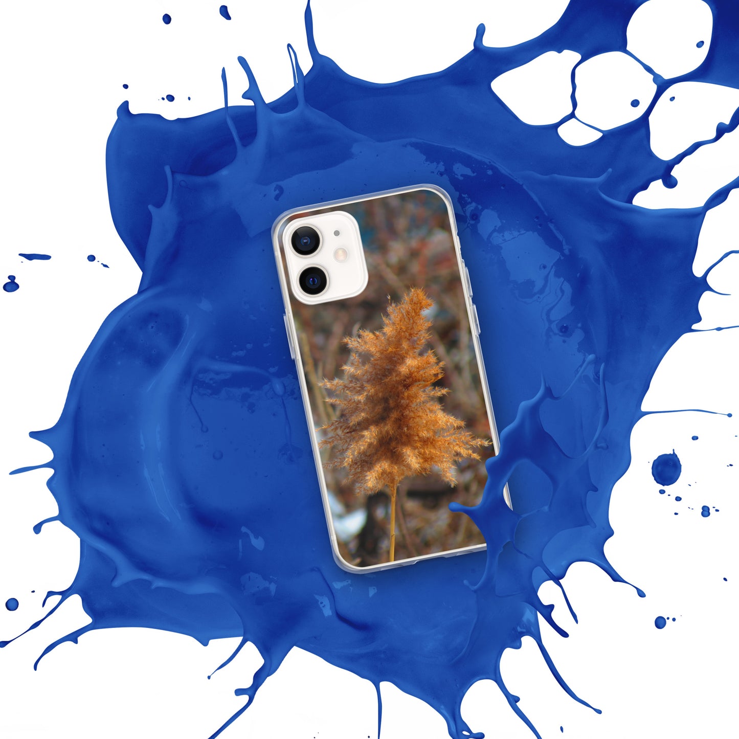 Funda transparente para iPhone® - Follaje de invierno