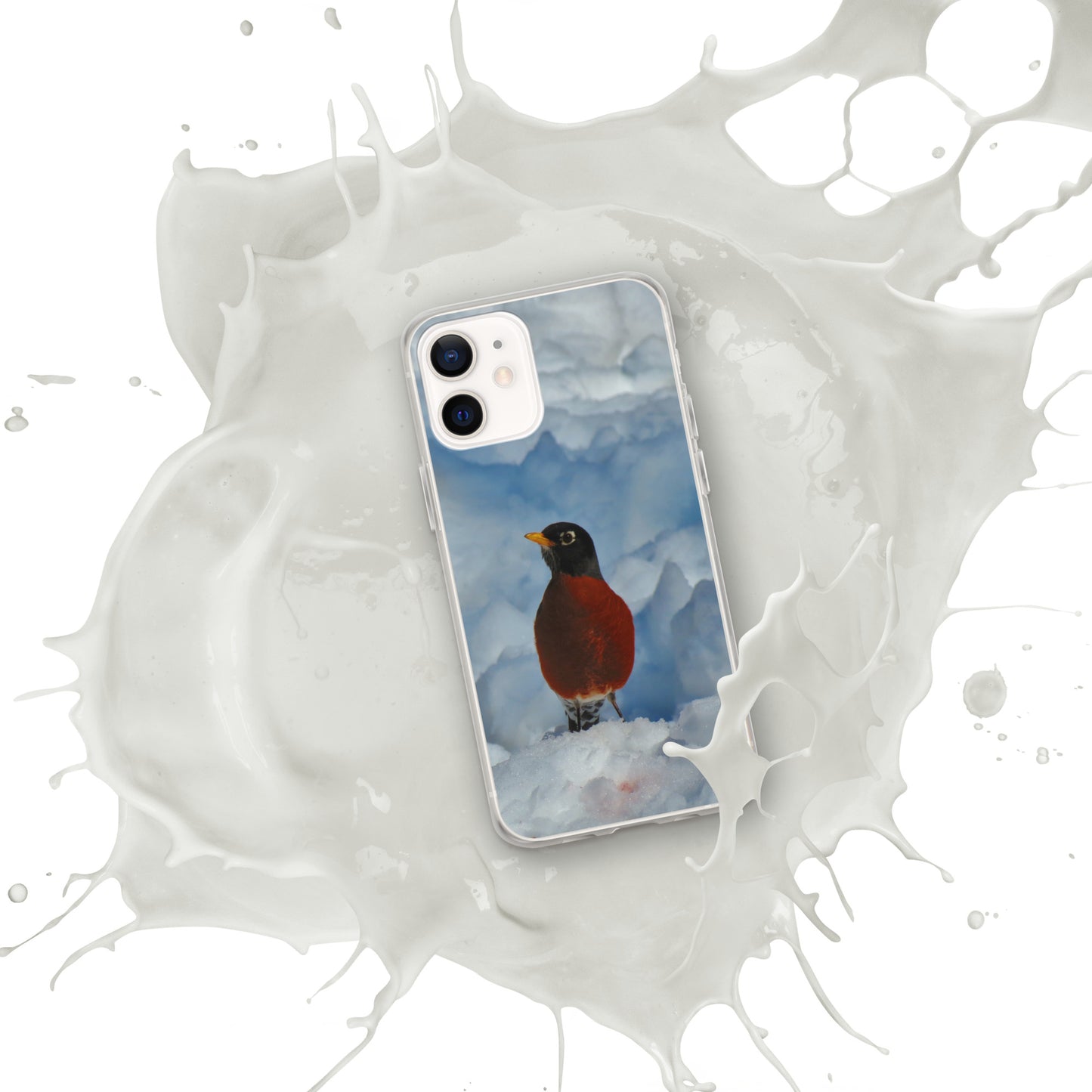 Coque transparente pour iPhone® - Winter Robin