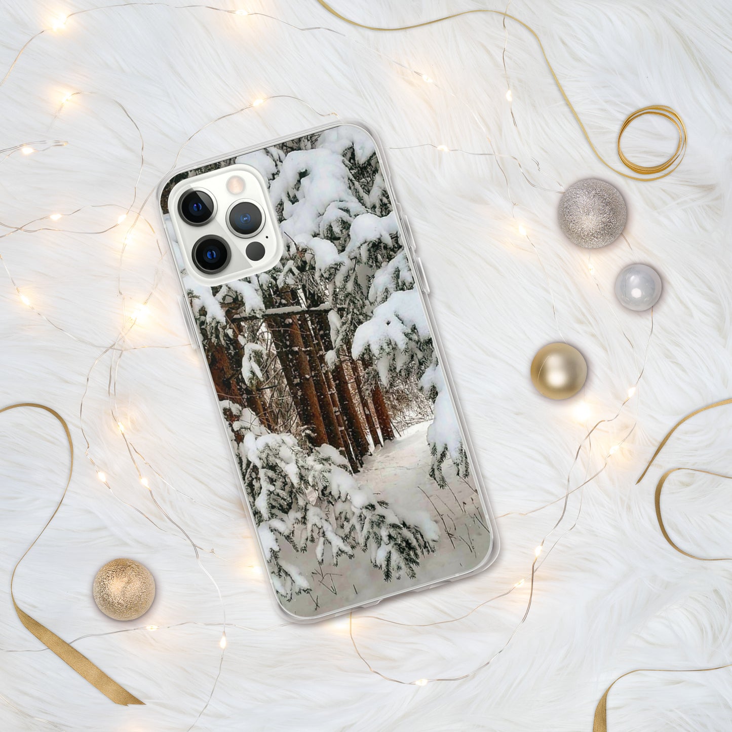 Coque transparente pour iPhone® - Bois d'hiver
