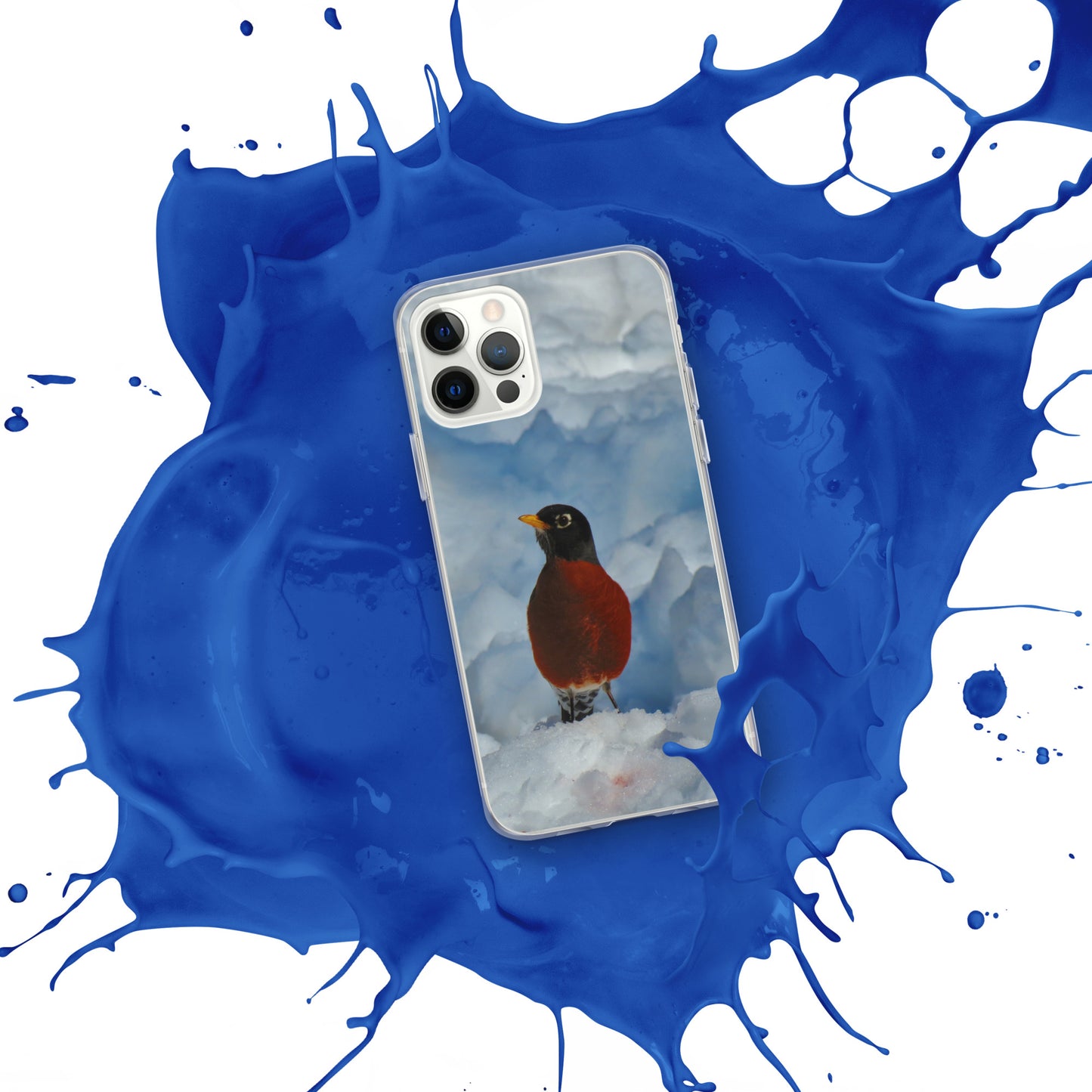 Coque transparente pour iPhone® - Winter Robin
