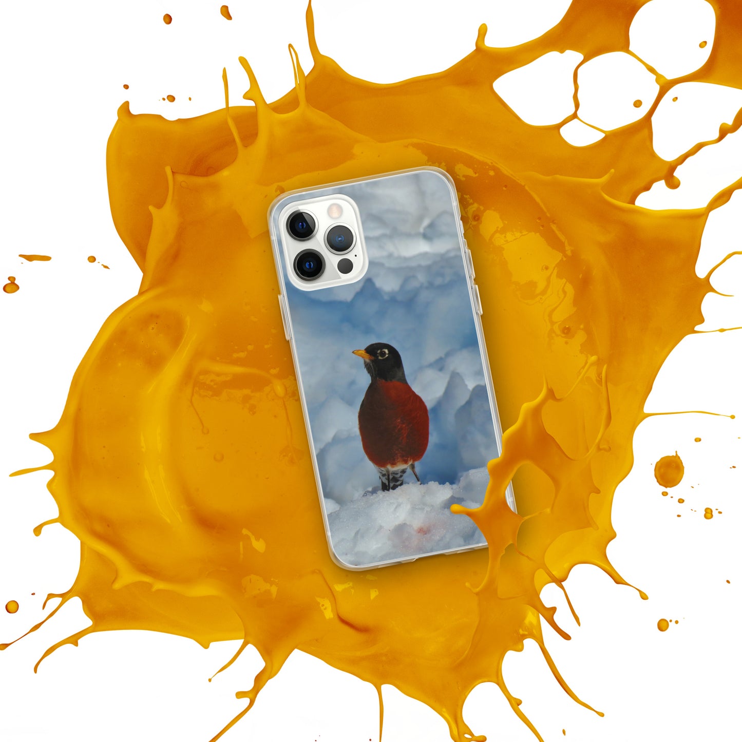 Coque transparente pour iPhone® - Winter Robin