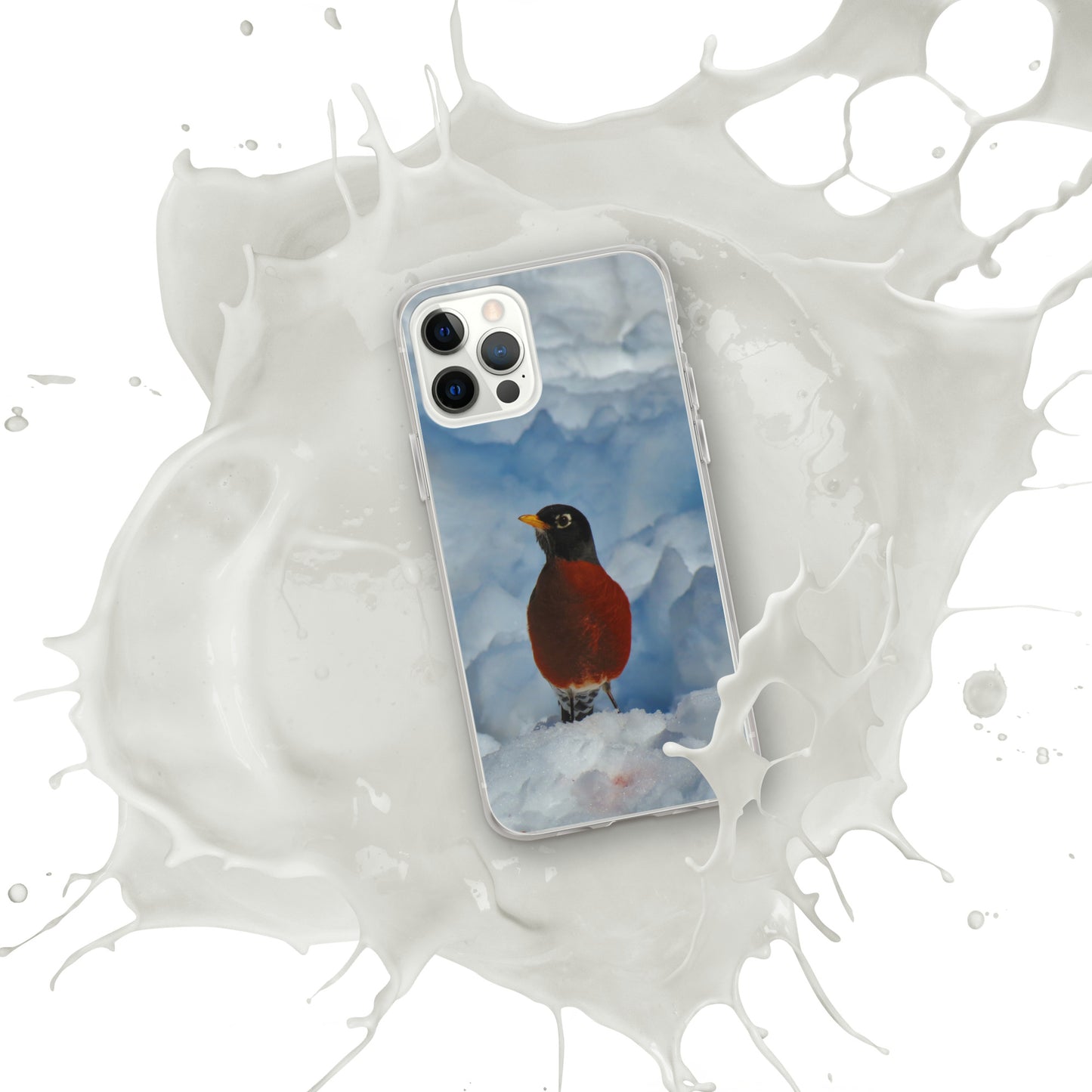Coque transparente pour iPhone® - Winter Robin