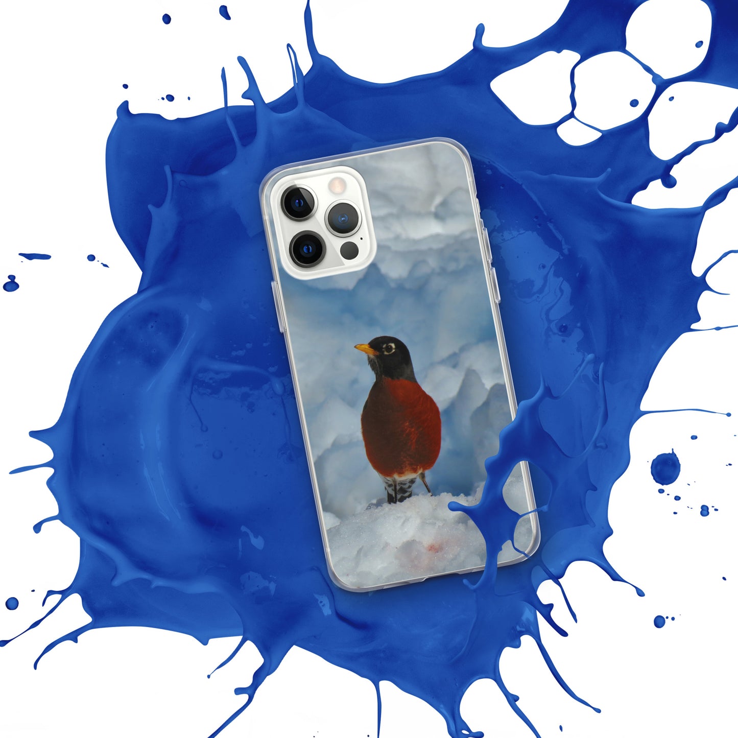Coque transparente pour iPhone® - Winter Robin