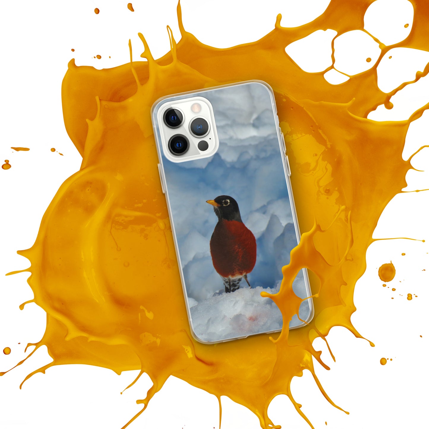 Coque transparente pour iPhone® - Winter Robin