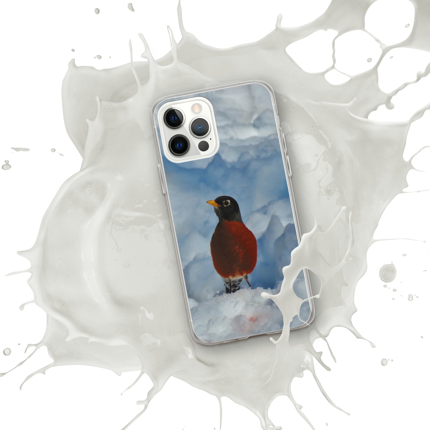 Coque transparente pour iPhone® - Winter Robin