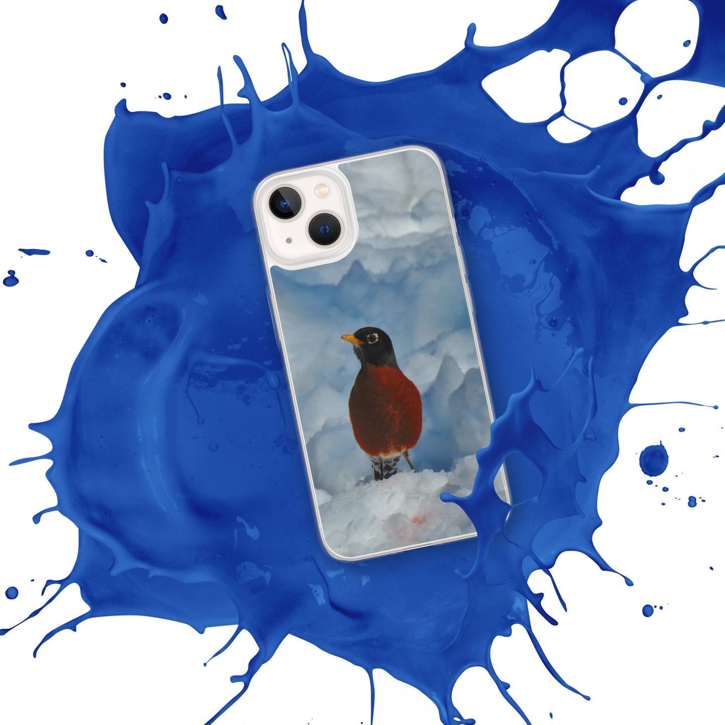 Coque transparente pour iPhone® - Winter Robin