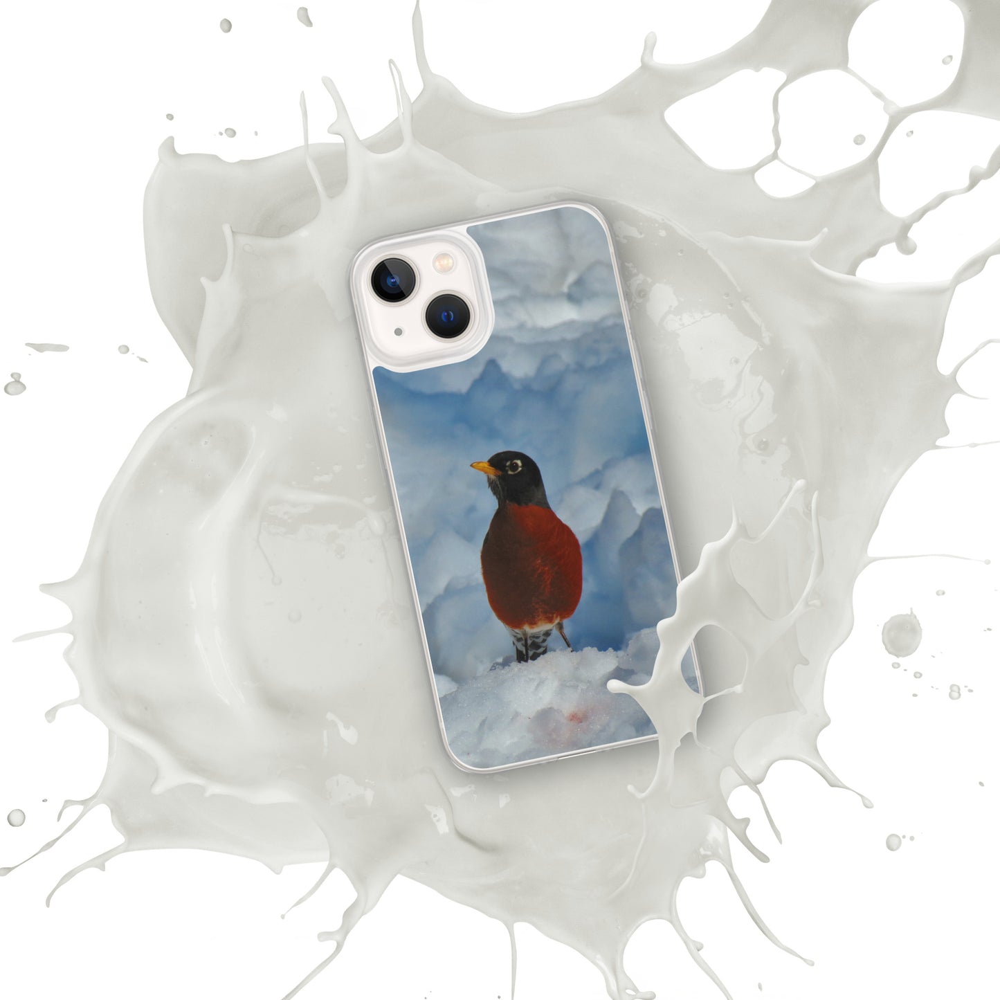 Coque transparente pour iPhone® - Winter Robin