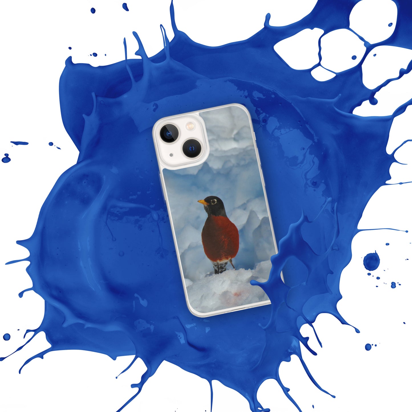 Coque transparente pour iPhone® - Winter Robin