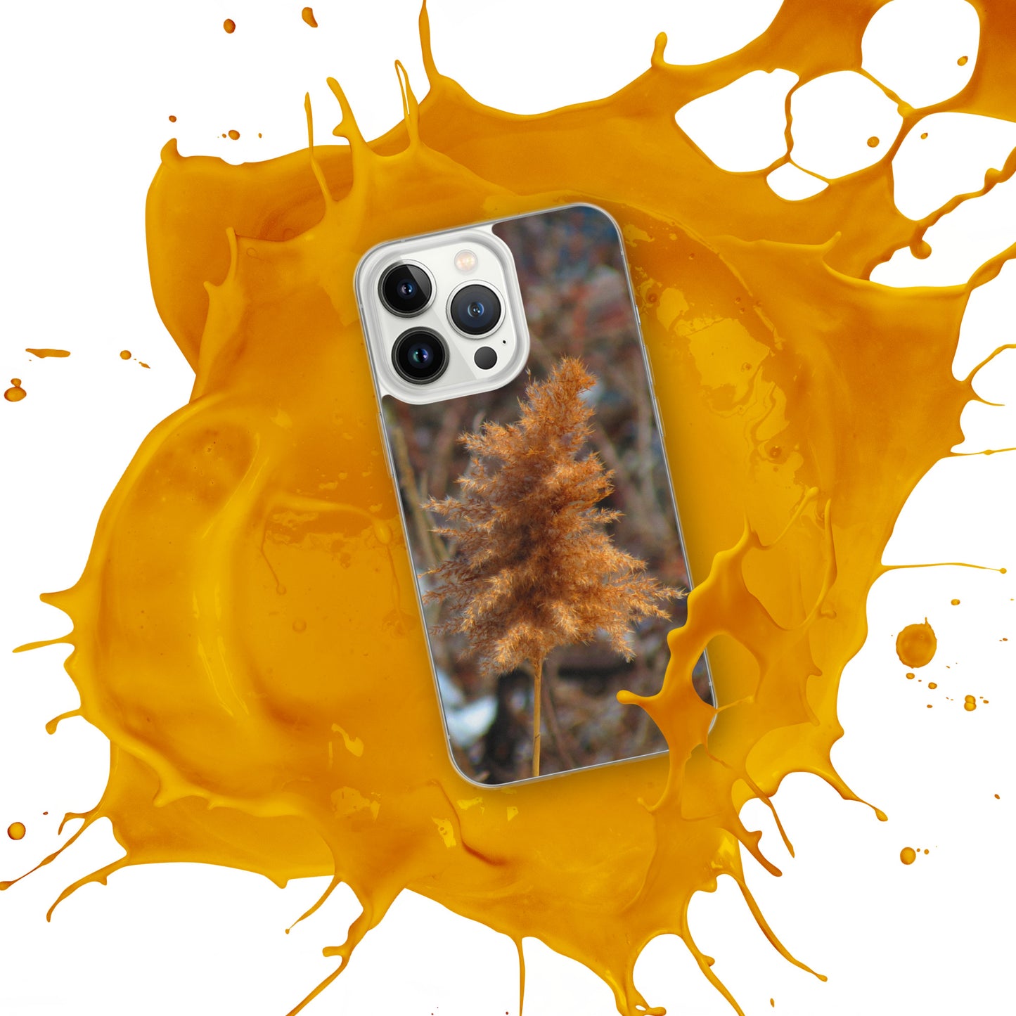 Coque transparente pour iPhone® - Feuillage d'hiver