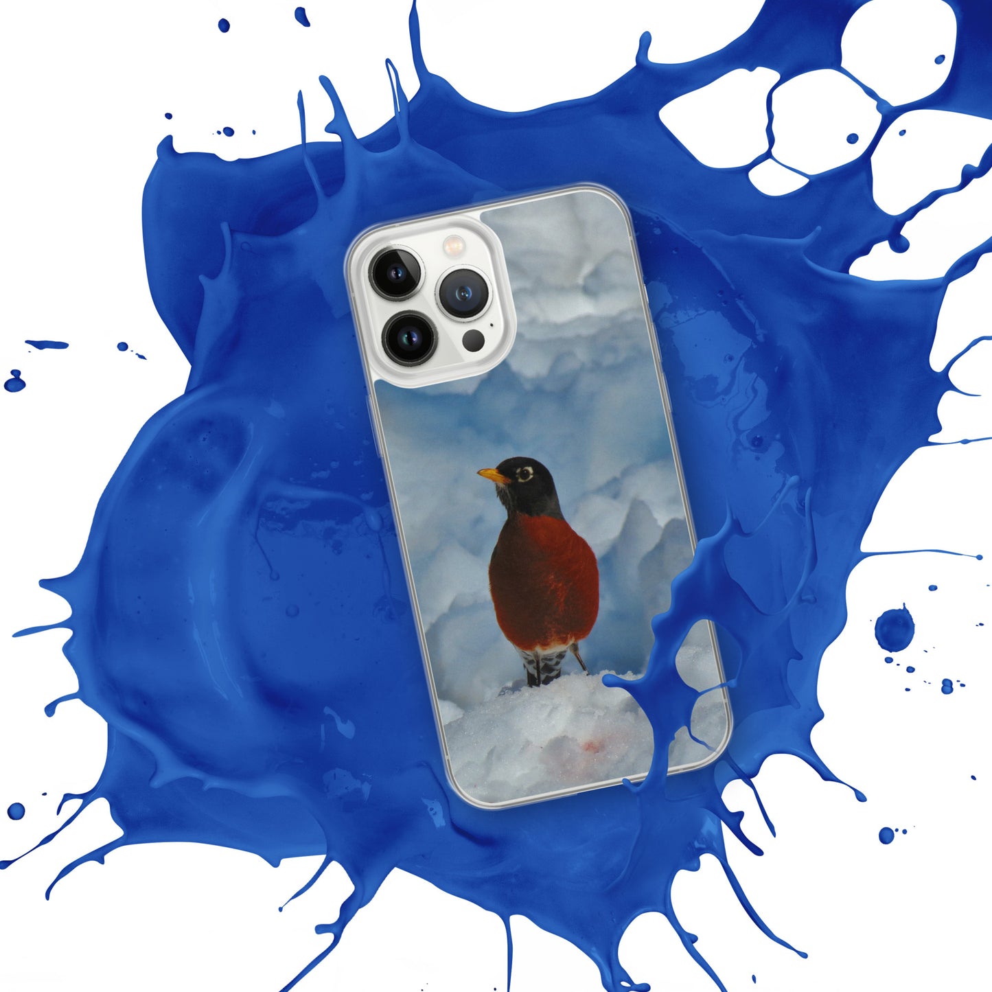 Coque transparente pour iPhone® - Winter Robin