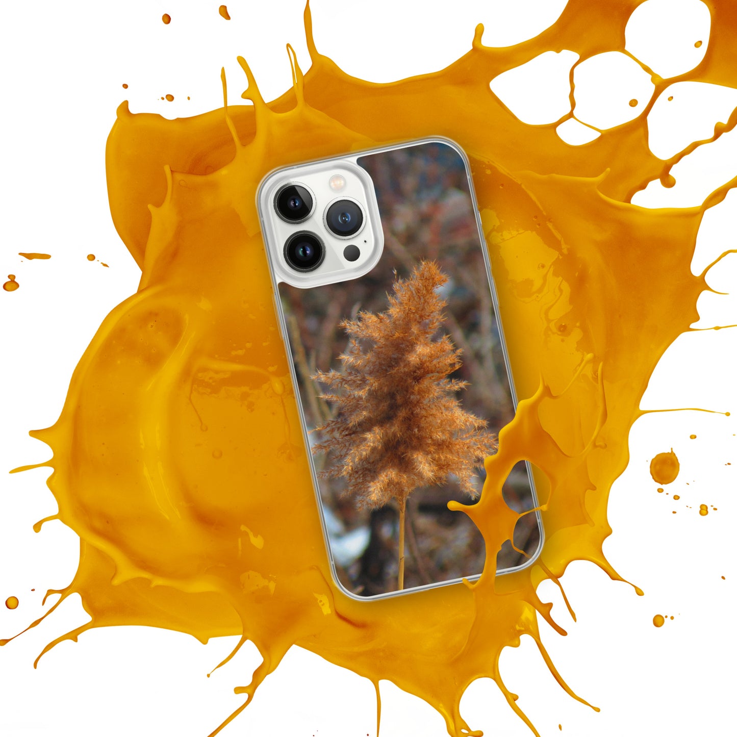 Coque transparente pour iPhone® - Feuillage d'hiver