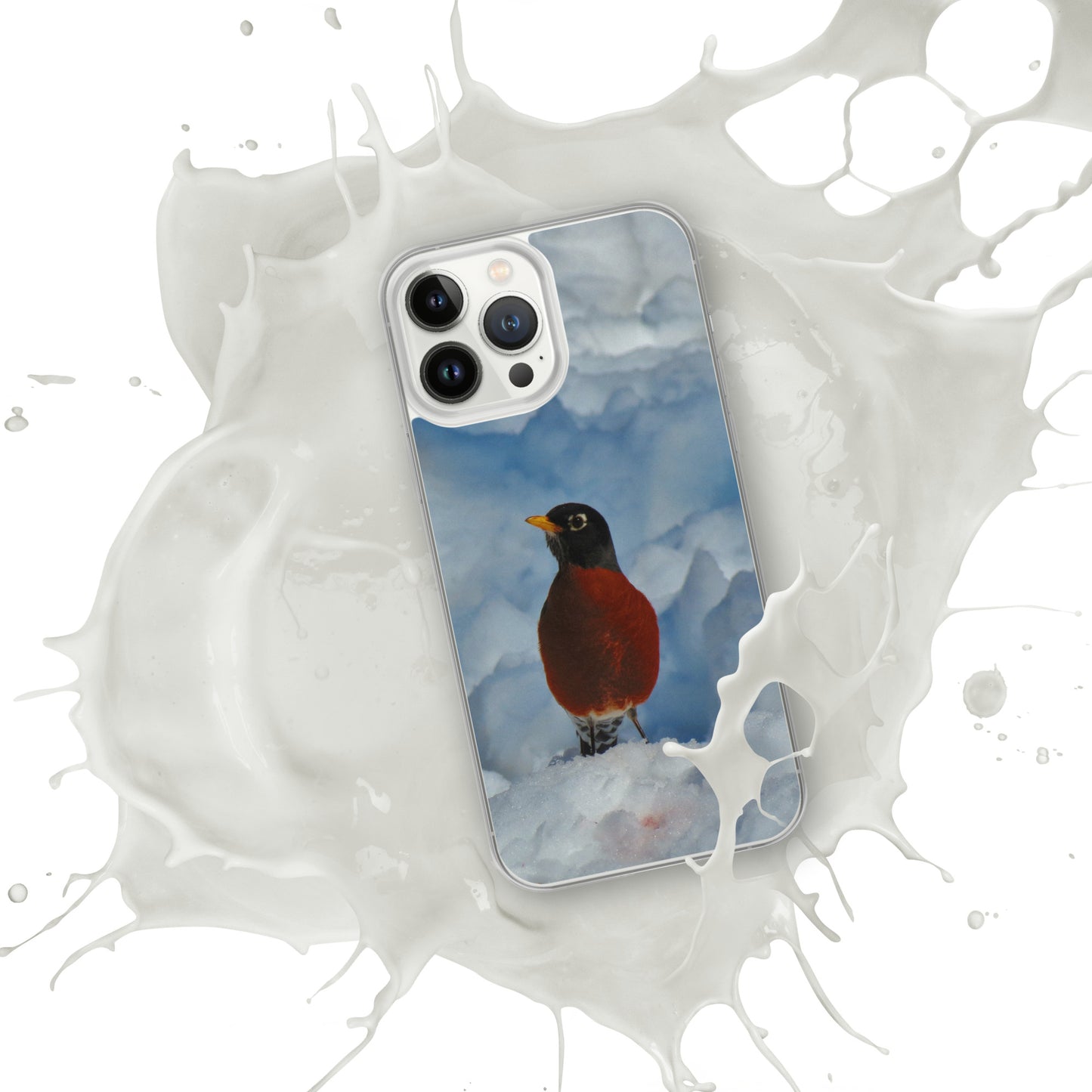 Coque transparente pour iPhone® - Winter Robin