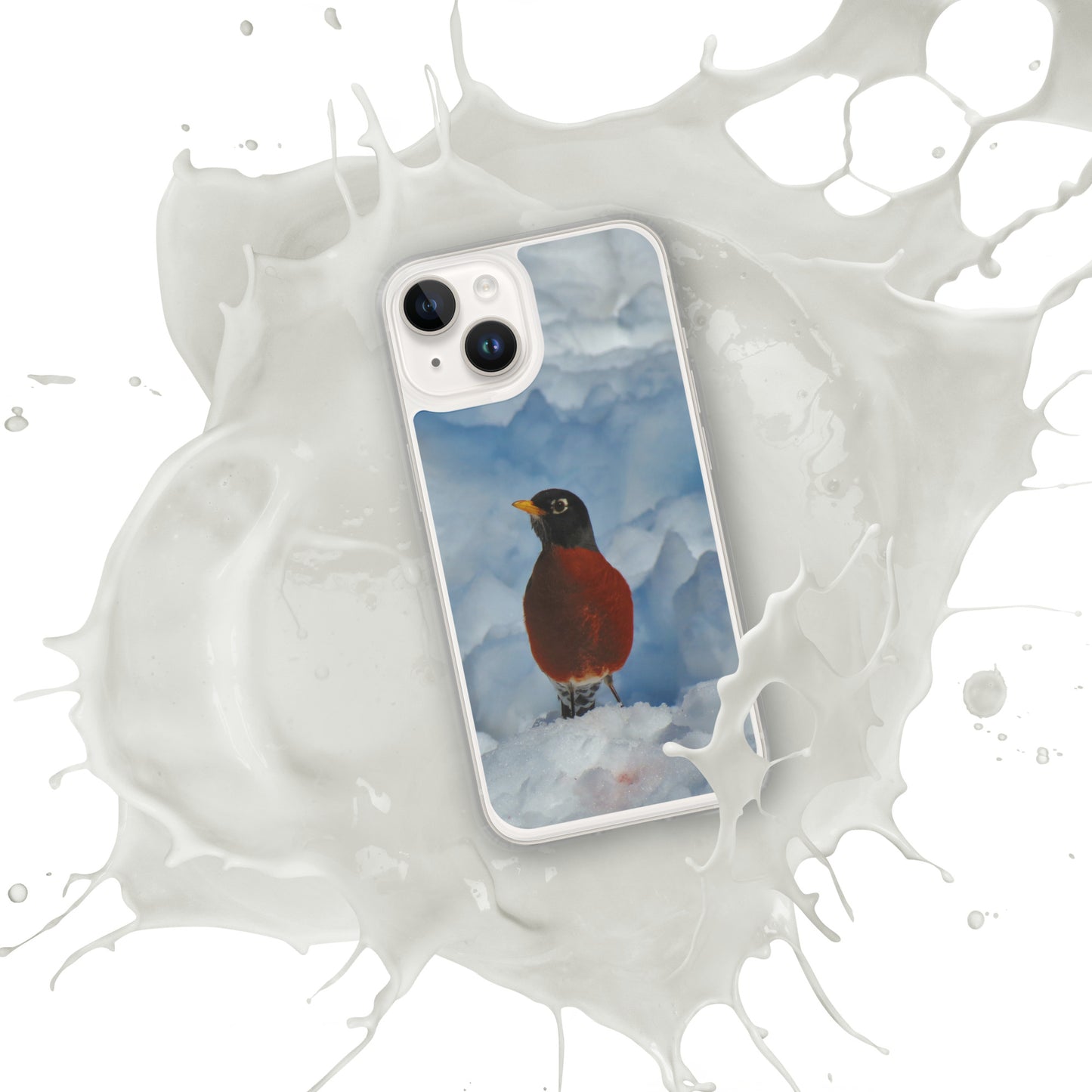 Coque transparente pour iPhone® - Winter Robin