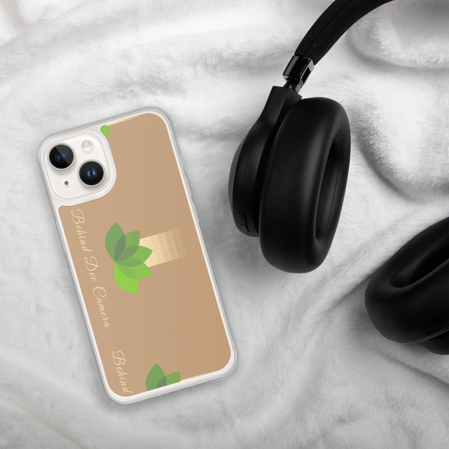 Clear Case for iPhone® - Behind Dee Camera® logo (background)