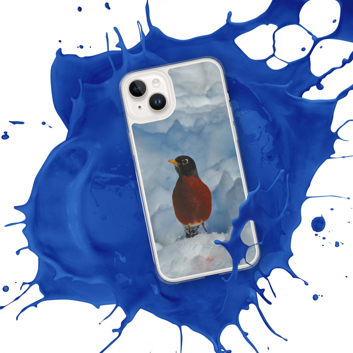 Coque transparente pour iPhone® - Winter Robin