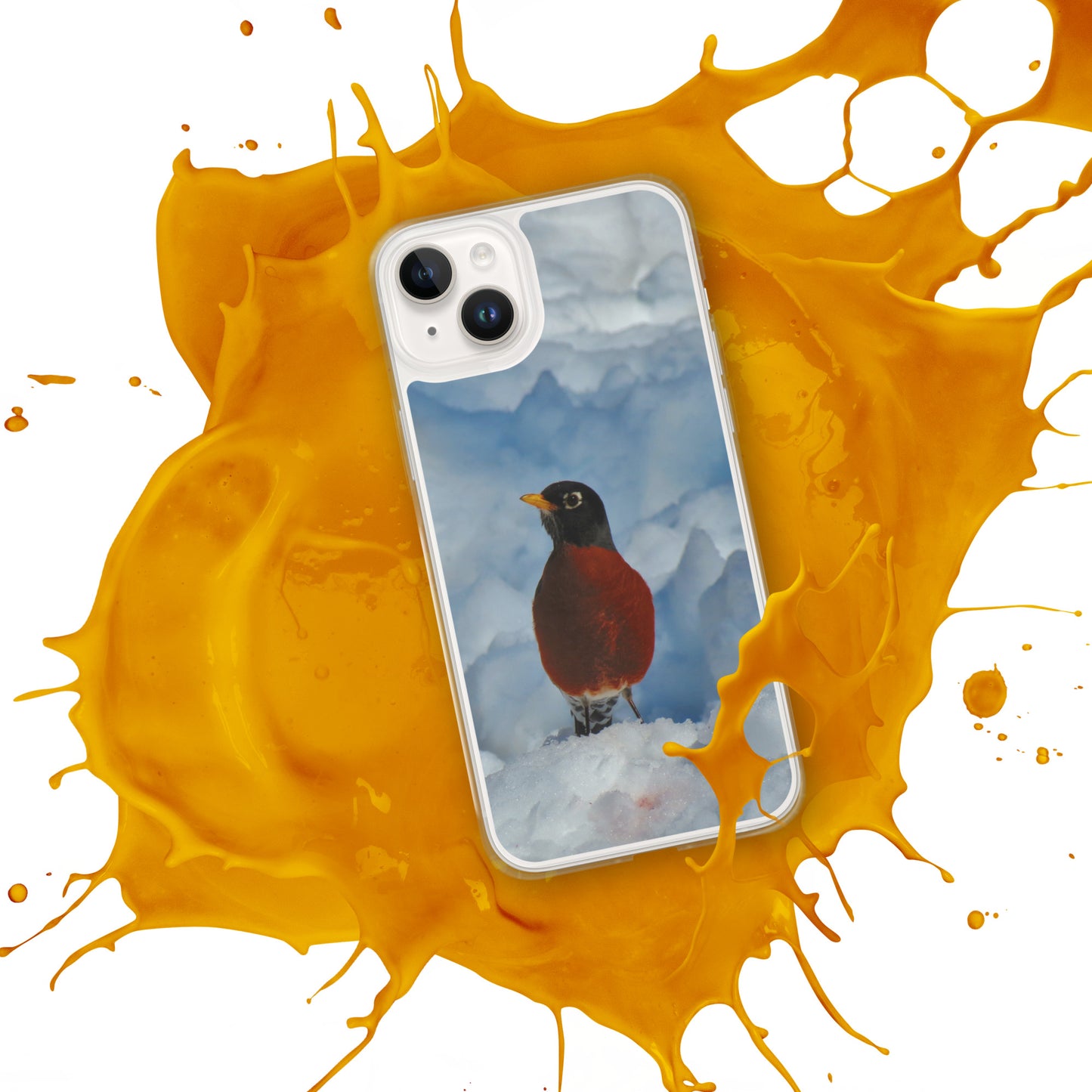 Coque transparente pour iPhone® - Winter Robin