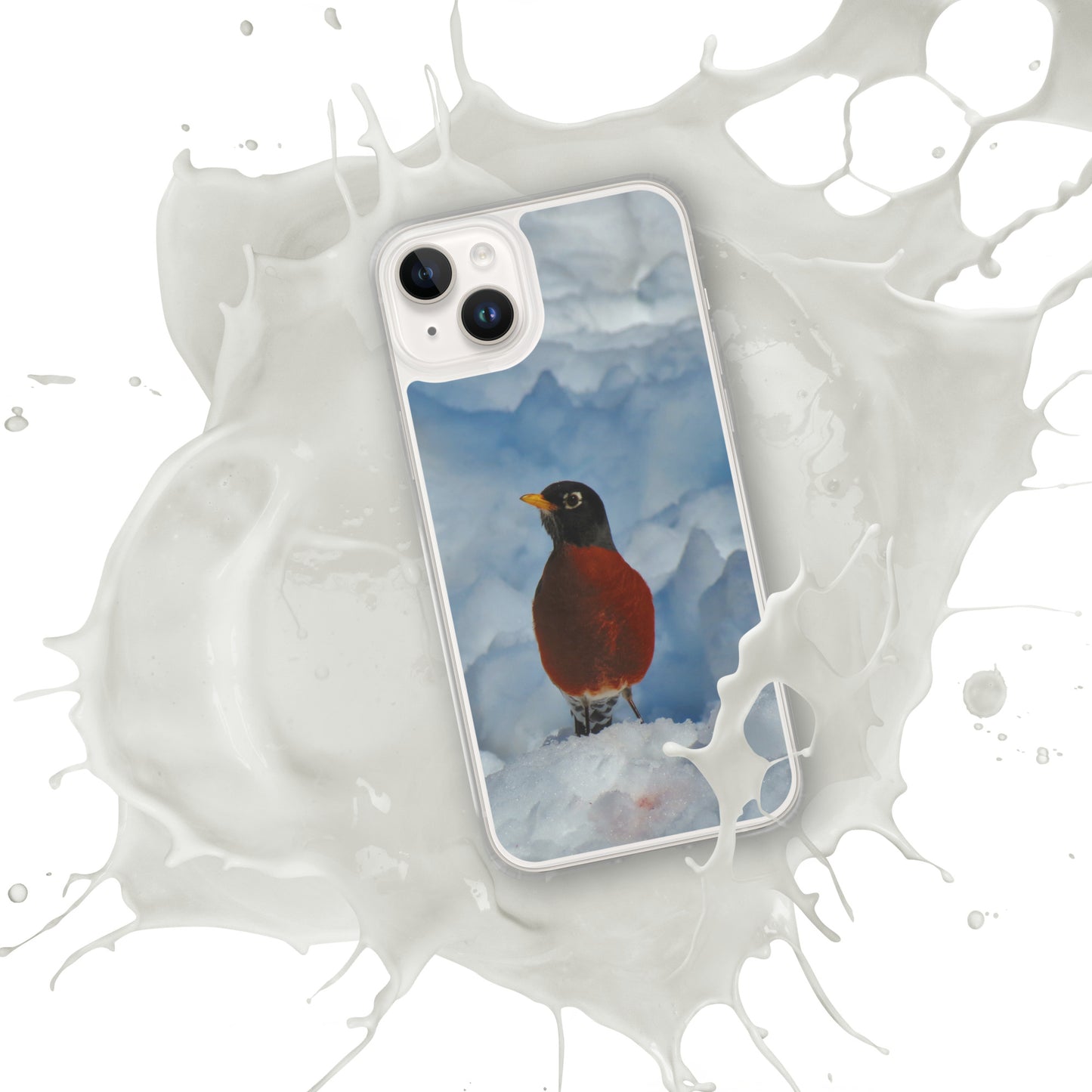Coque transparente pour iPhone® - Winter Robin