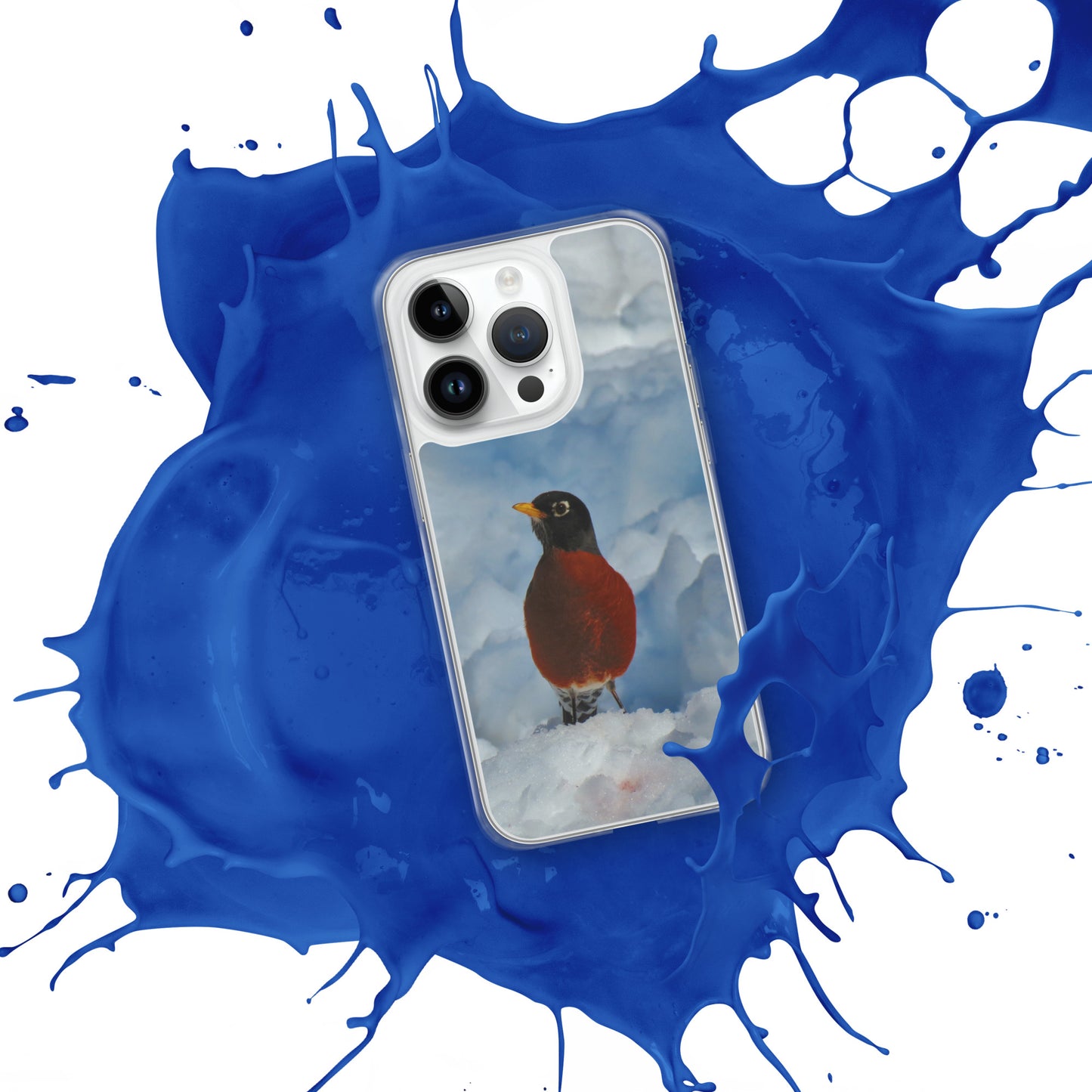 Coque transparente pour iPhone® - Winter Robin