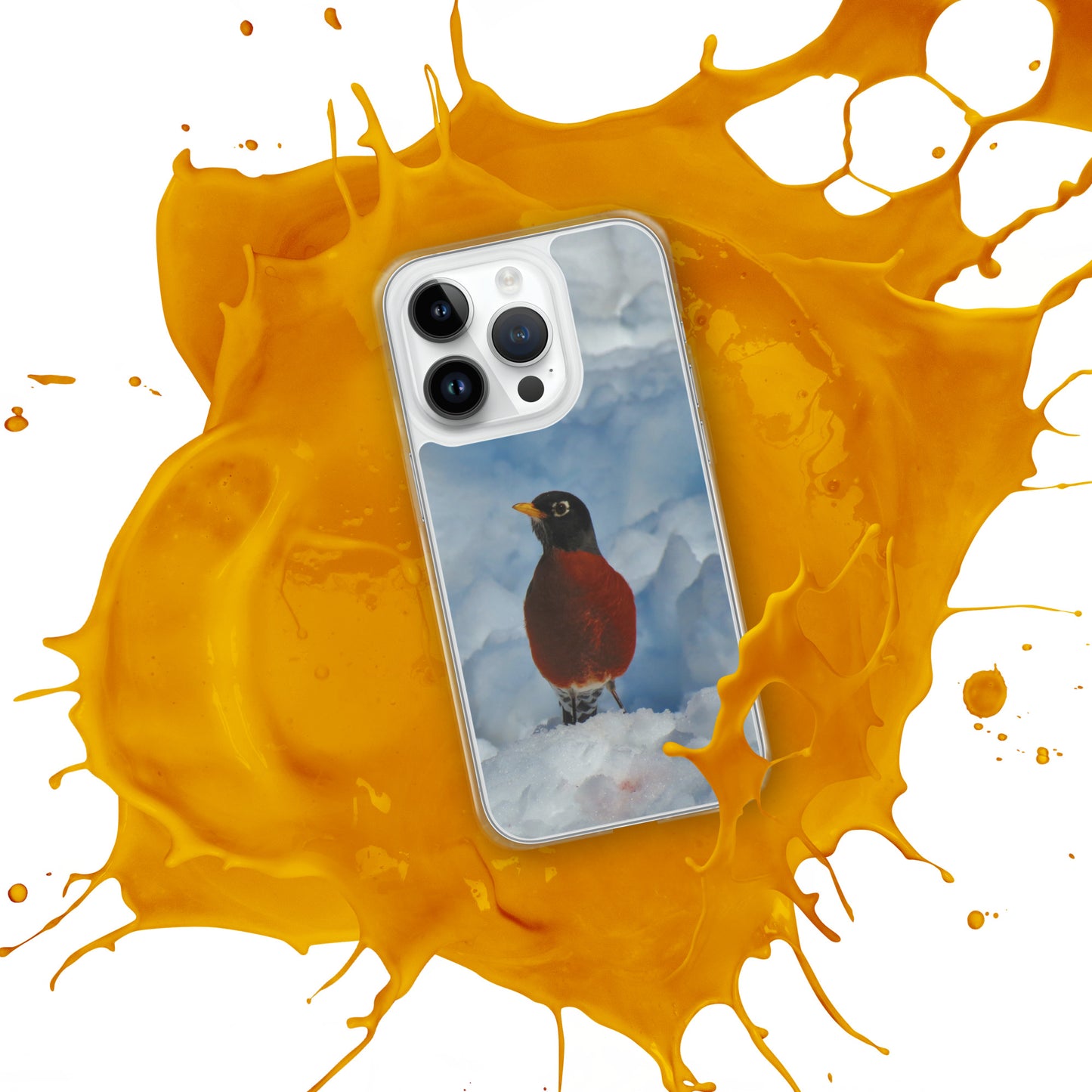 Coque transparente pour iPhone® - Winter Robin
