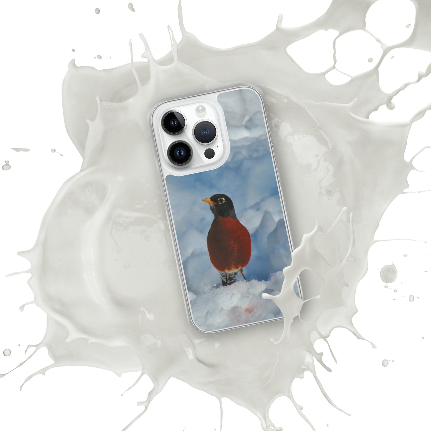 Coque transparente pour iPhone® - Winter Robin