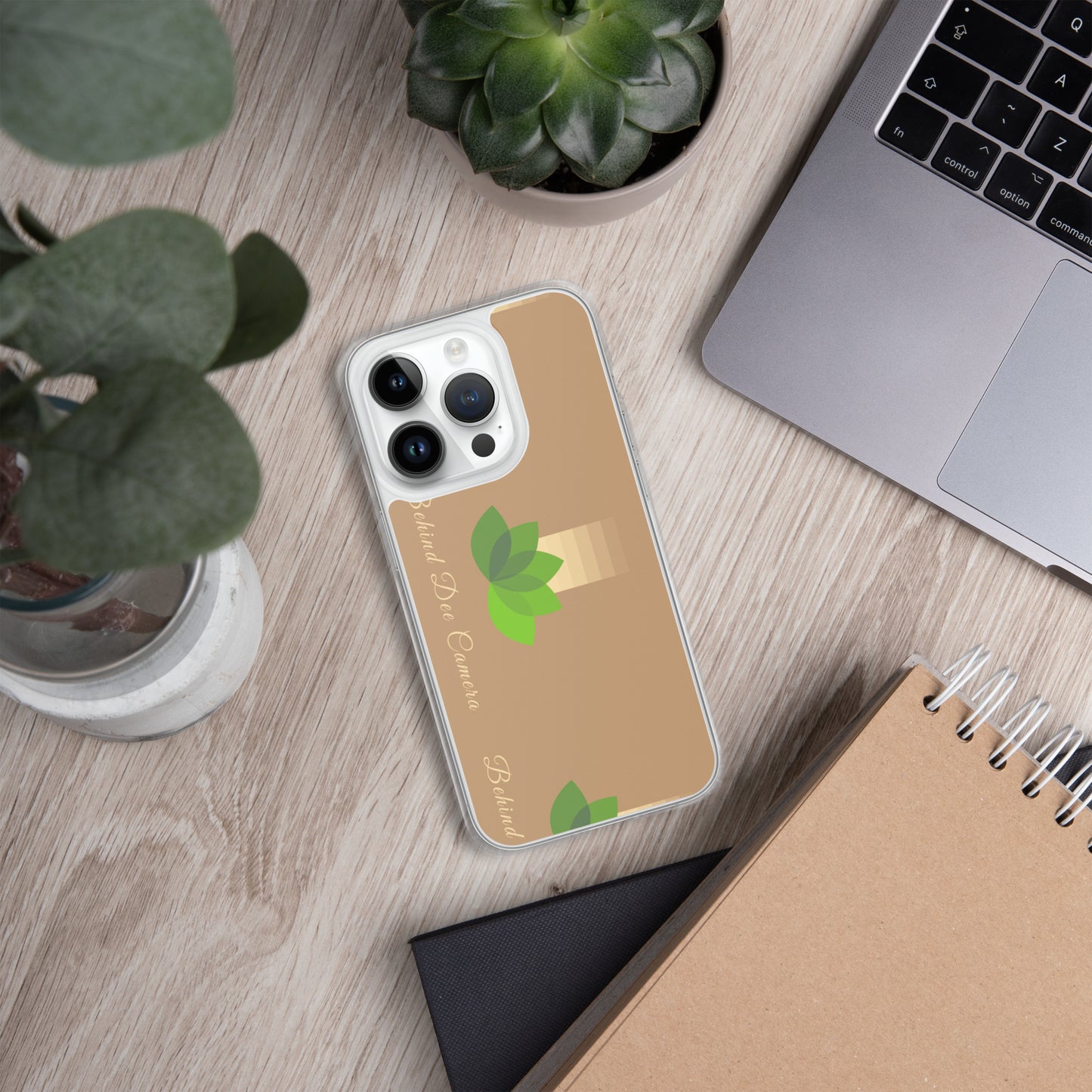 Clear Case for iPhone® - Behind Dee Camera® logo (background)