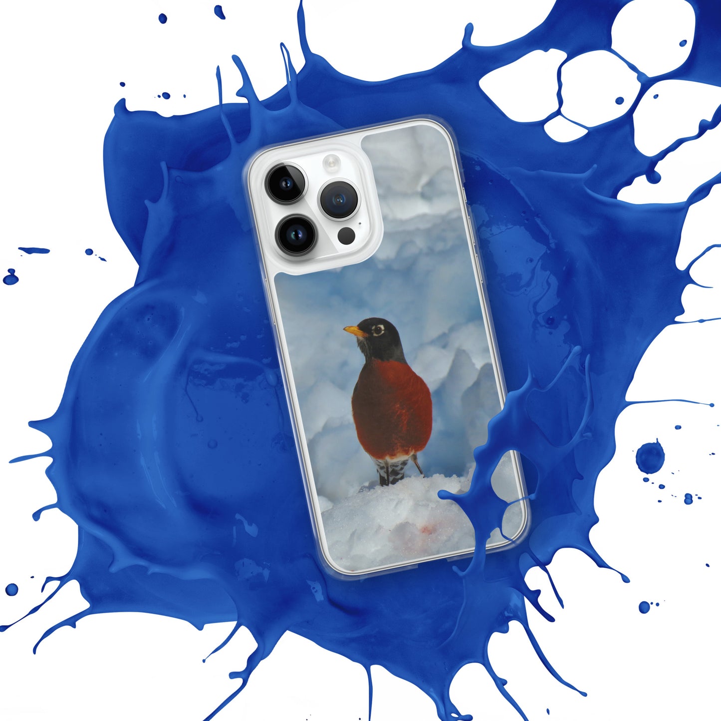 Coque transparente pour iPhone® - Winter Robin
