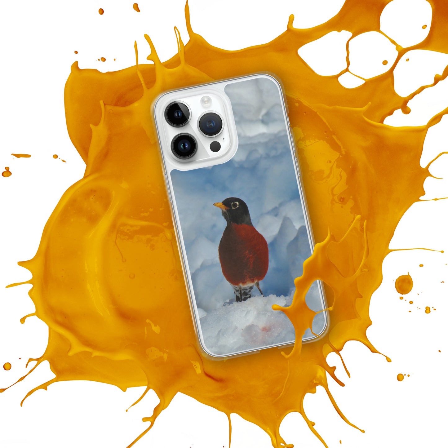 Coque transparente pour iPhone® - Winter Robin
