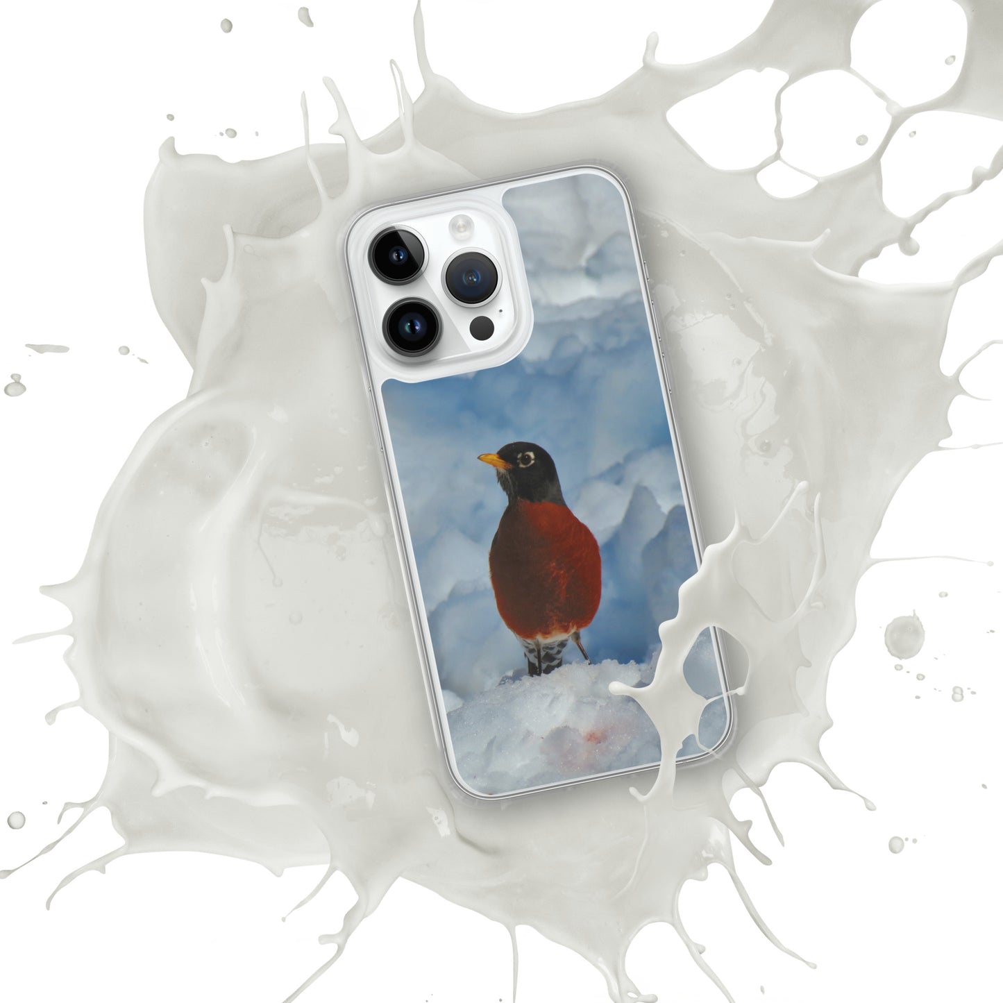 Coque transparente pour iPhone® - Winter Robin