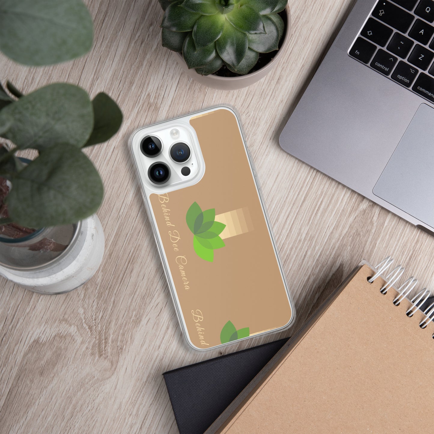 Clear Case for iPhone® - Behind Dee Camera® logo (background)