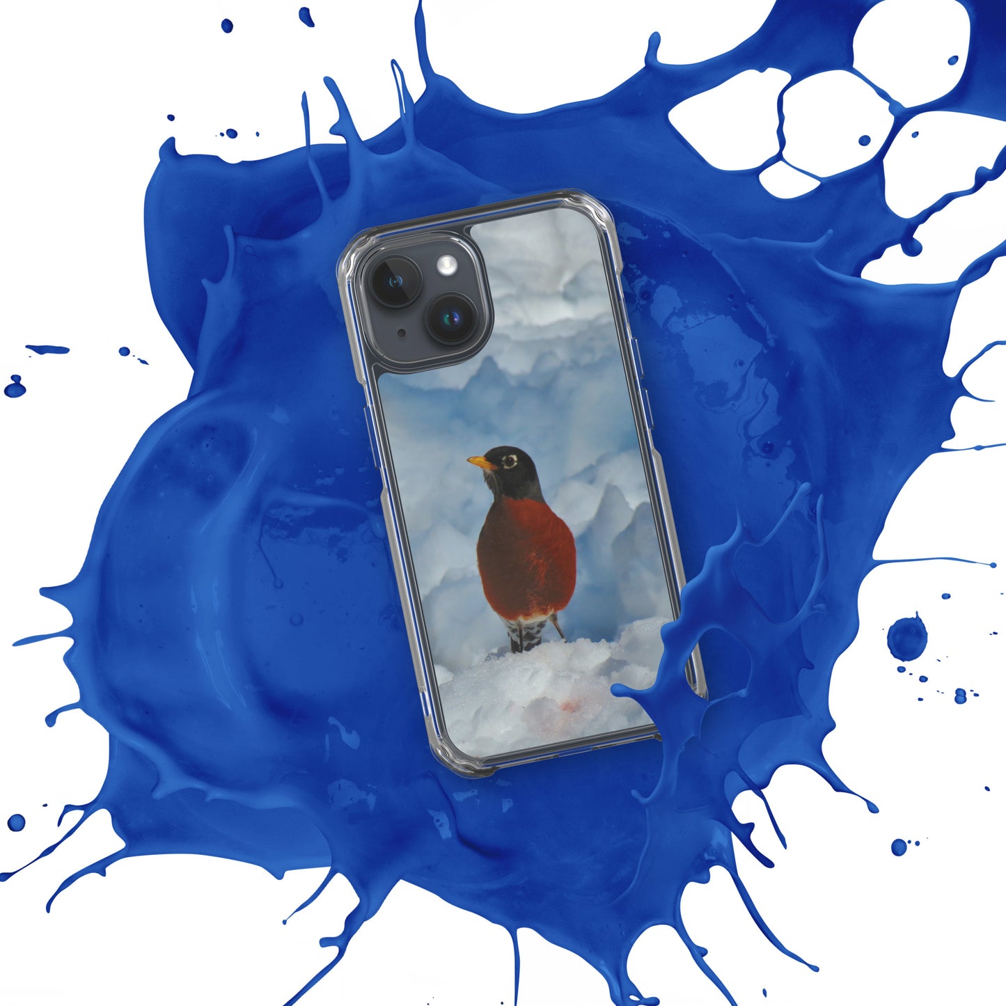 Coque transparente pour iPhone® - Winter Robin